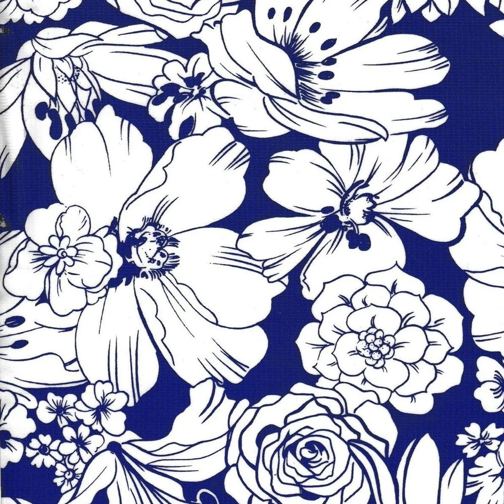 Blue Oilcloth Fabric Colorways