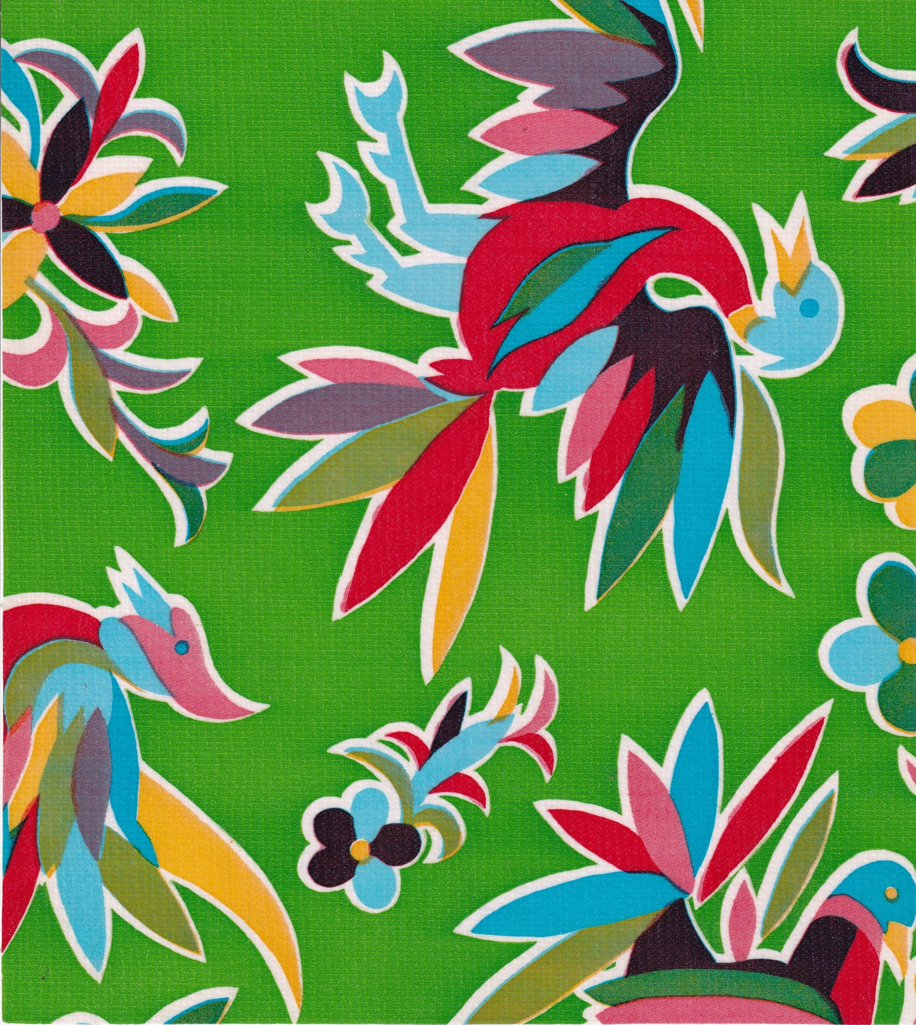 oilcloth by the yard animal wonderland lime green swatch