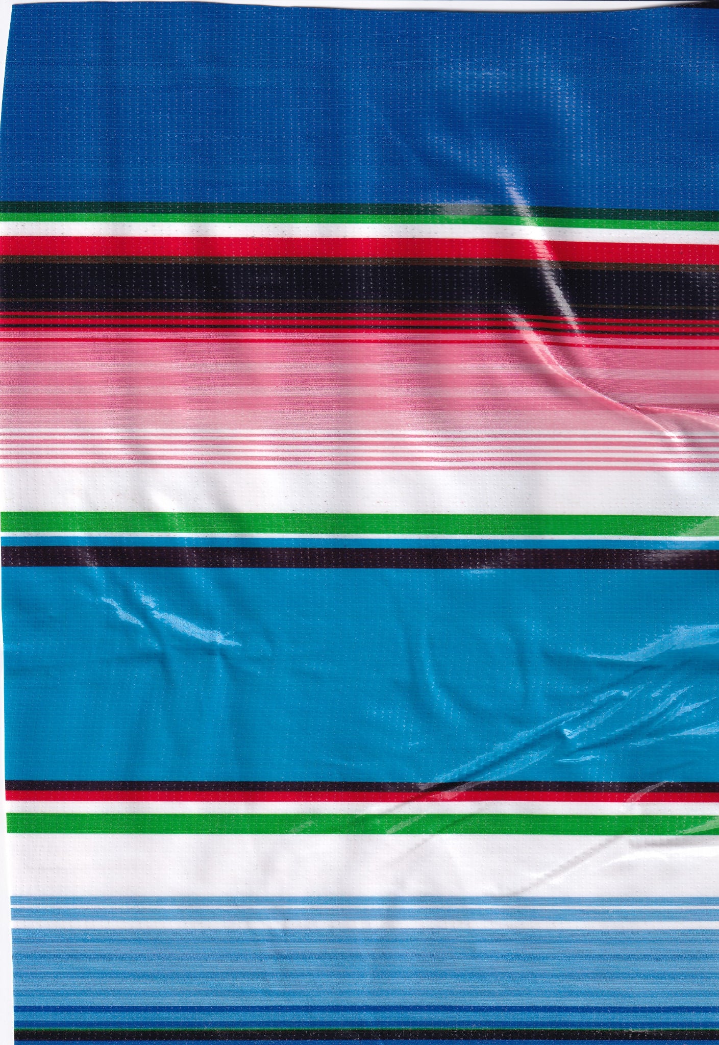 oilcloth by the yard serape blue swatch 3