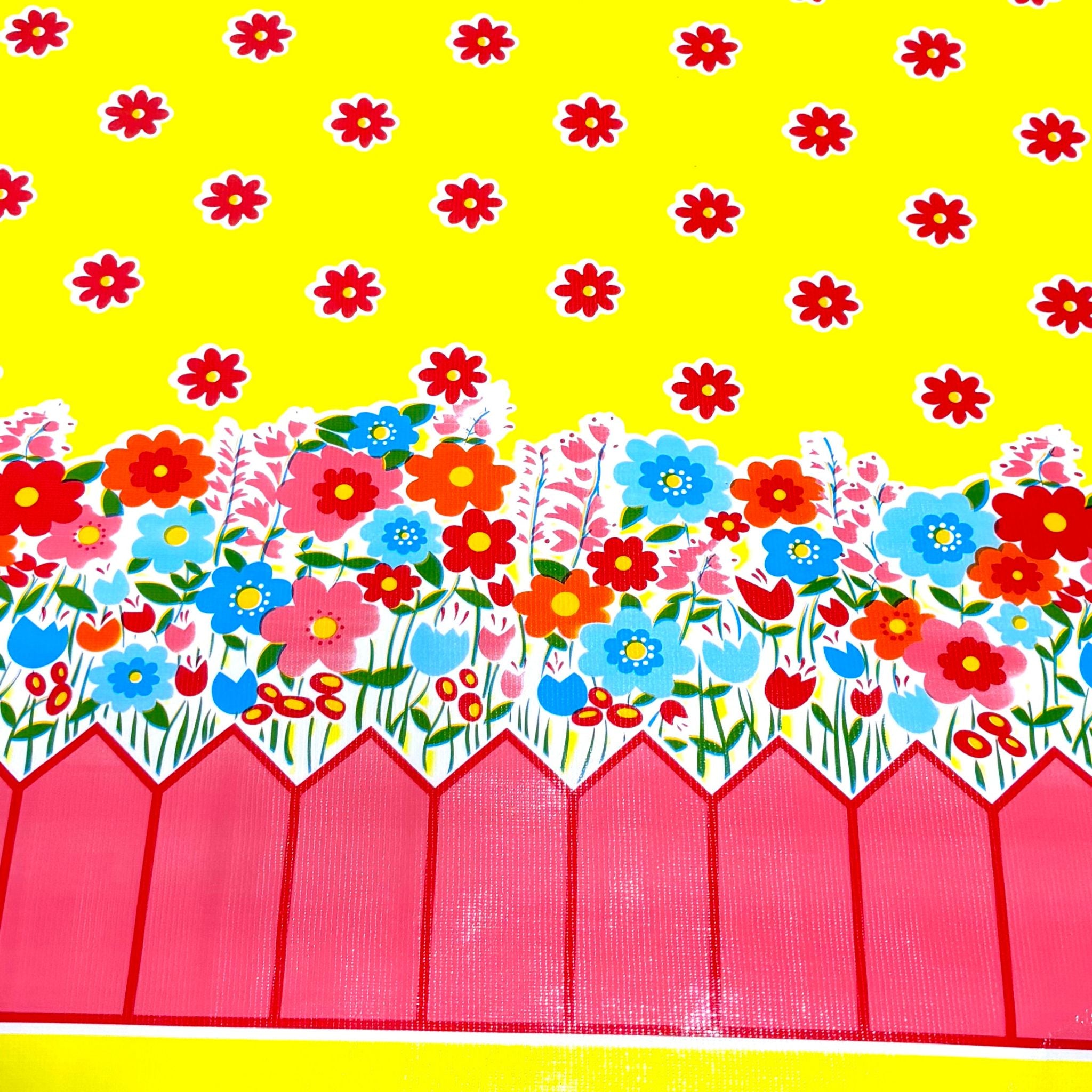 backyard yellow oilcloth swatch