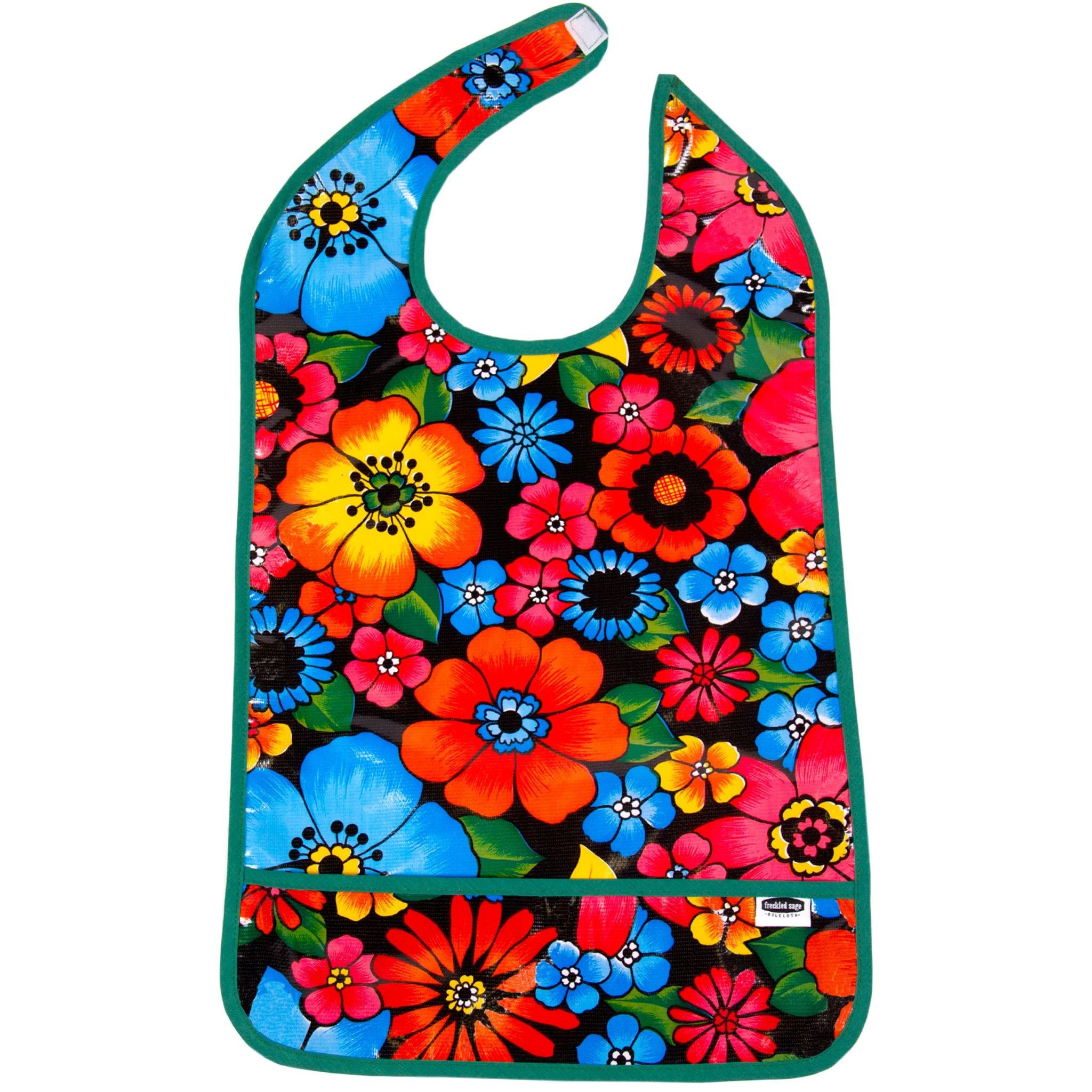 Freckled Sage Oilcloth Adult Bib Clothing Protectors