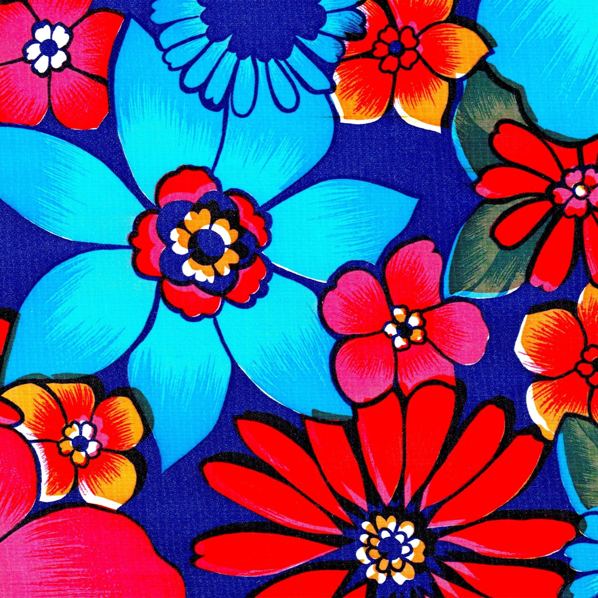 betty's bunch navy blue oilcloth swatch