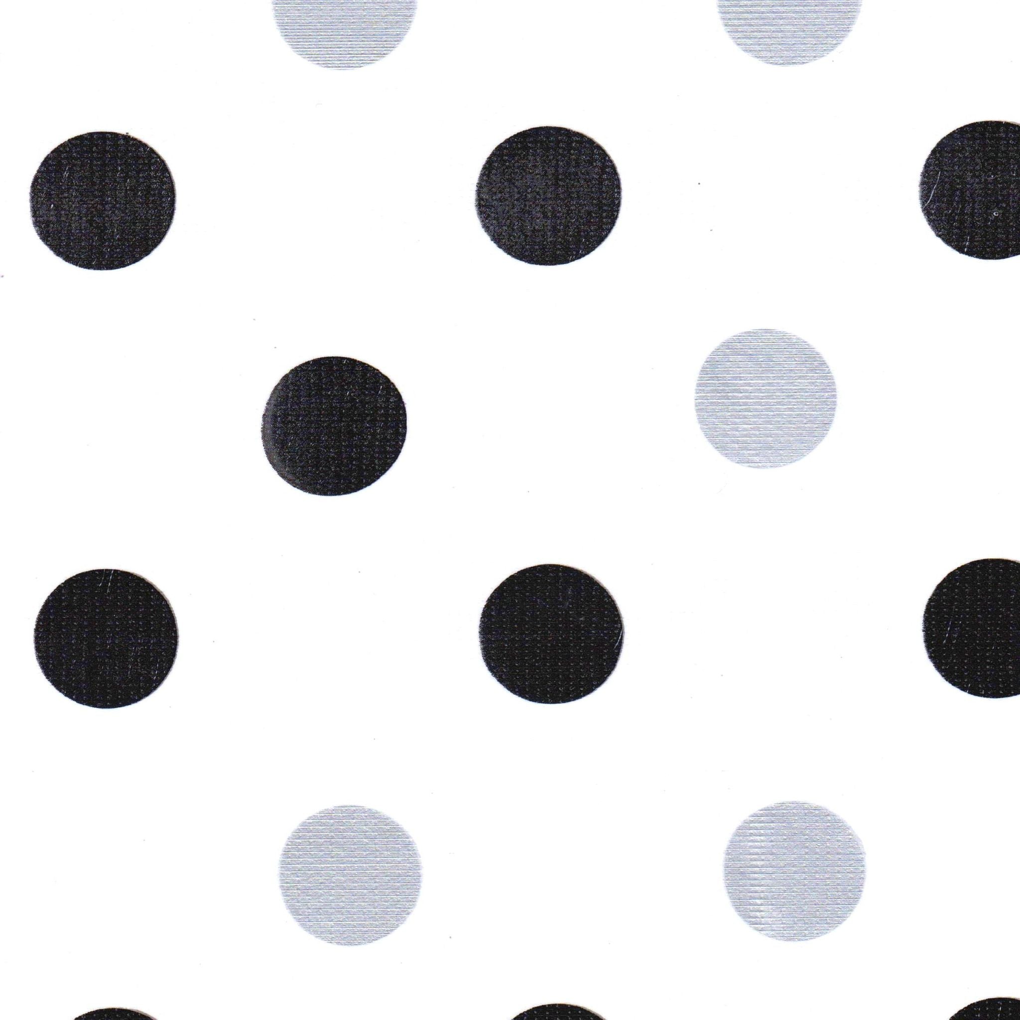big dot silver oilcloth swatch