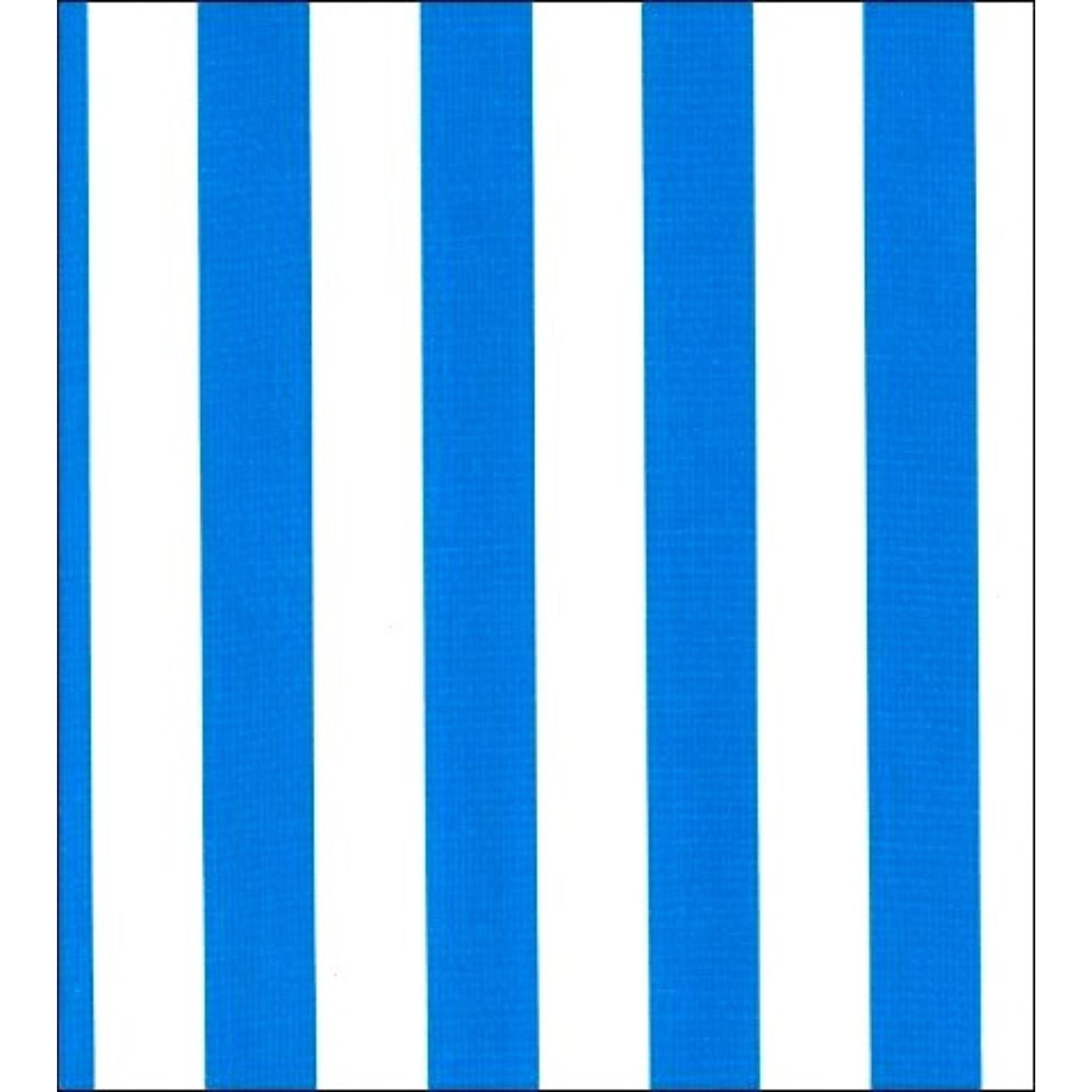 MARK & LONA 青白グラデーション　サイズ50 Blue and White Striped Cloth - Cabana Stripe Blue Oilcloth Fabric