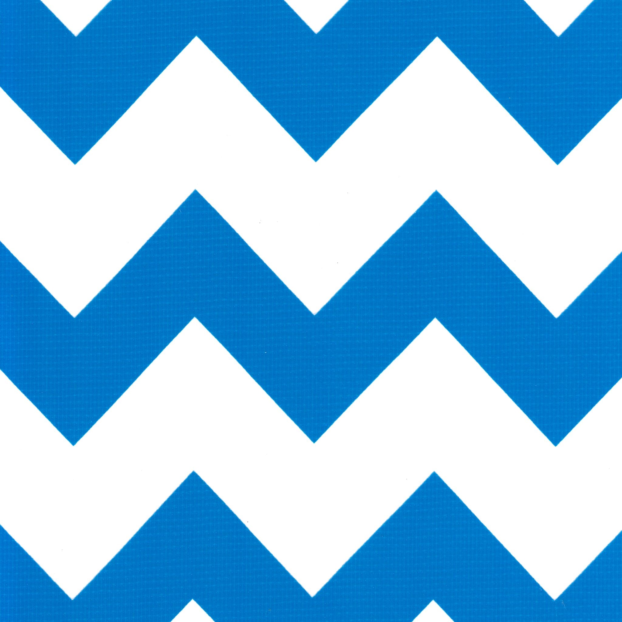 chevron blue oilcloth swatch