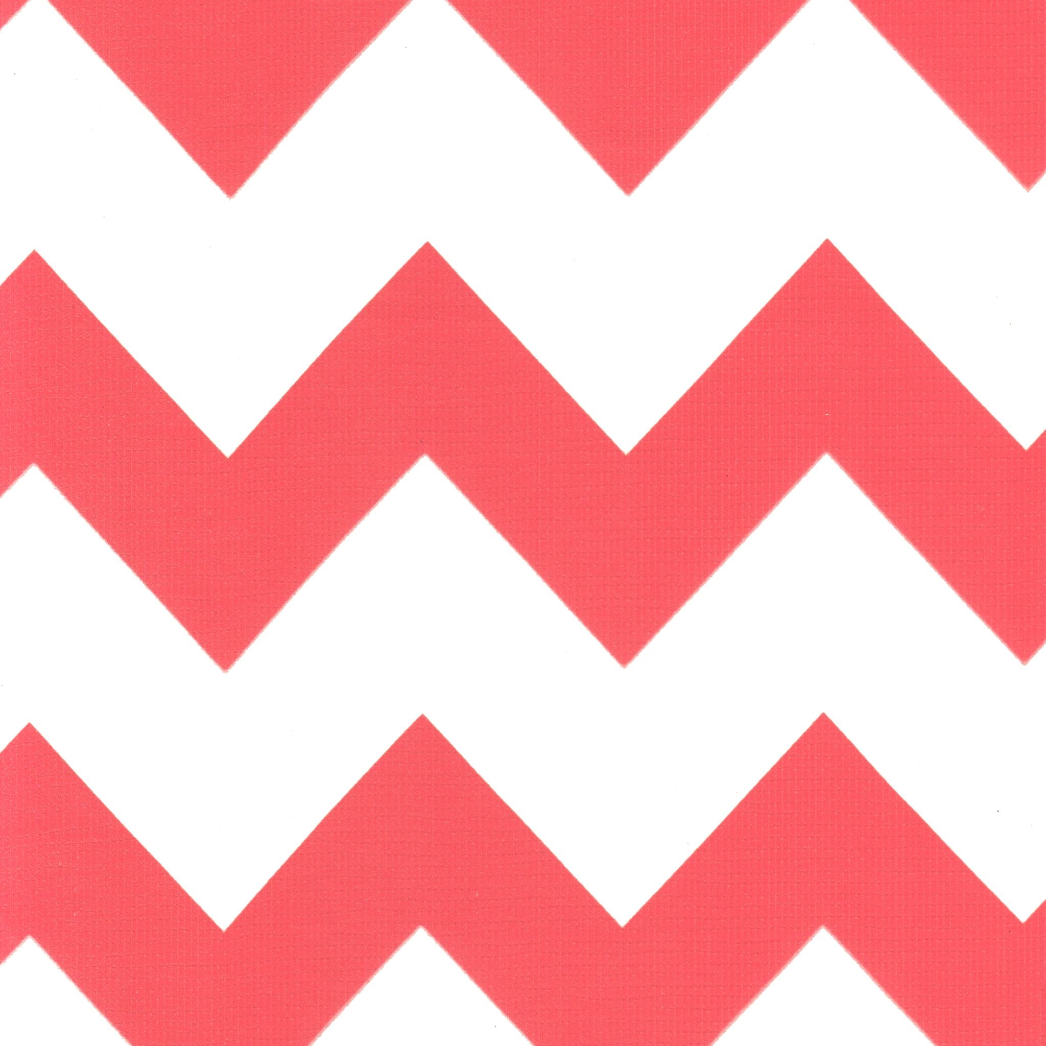 chevron coral oilcloth swatch