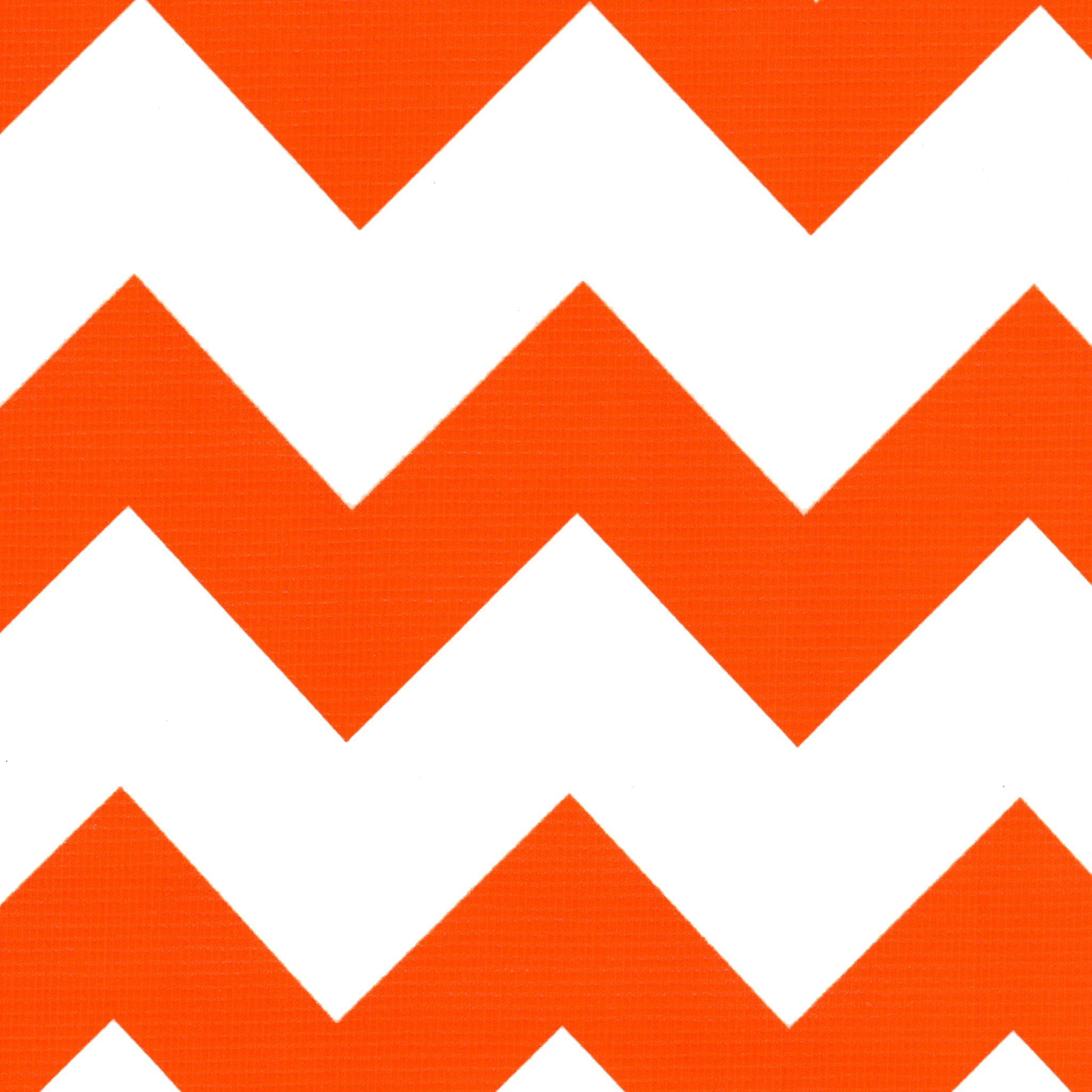 chevron orange oilcloth swatch
