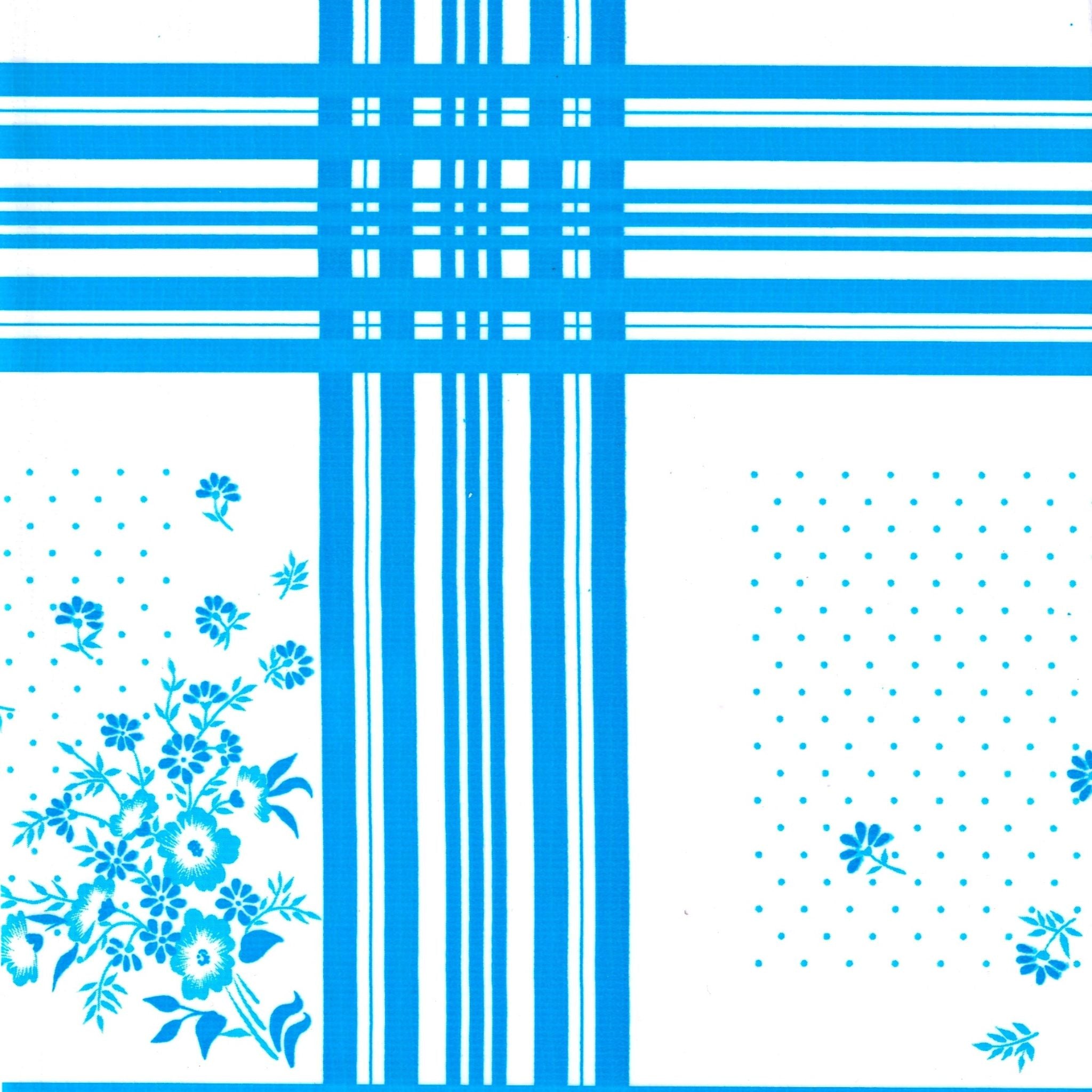 corn flower blue oilcloth swatch