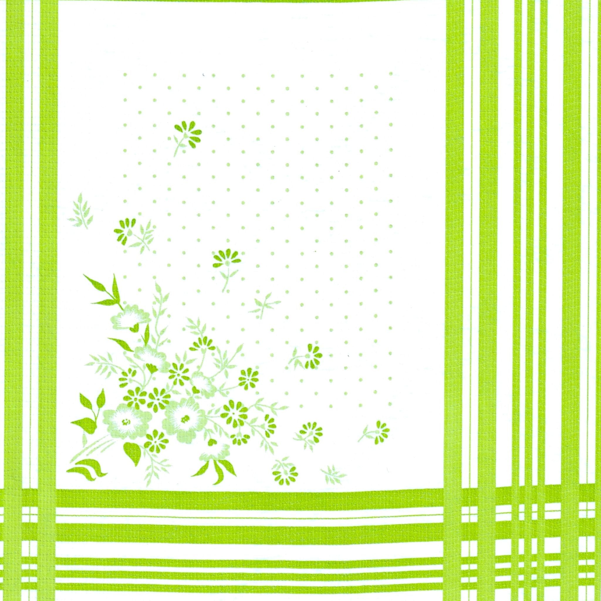 oilcloth by the yard corn flower lime green oilcloth swatch