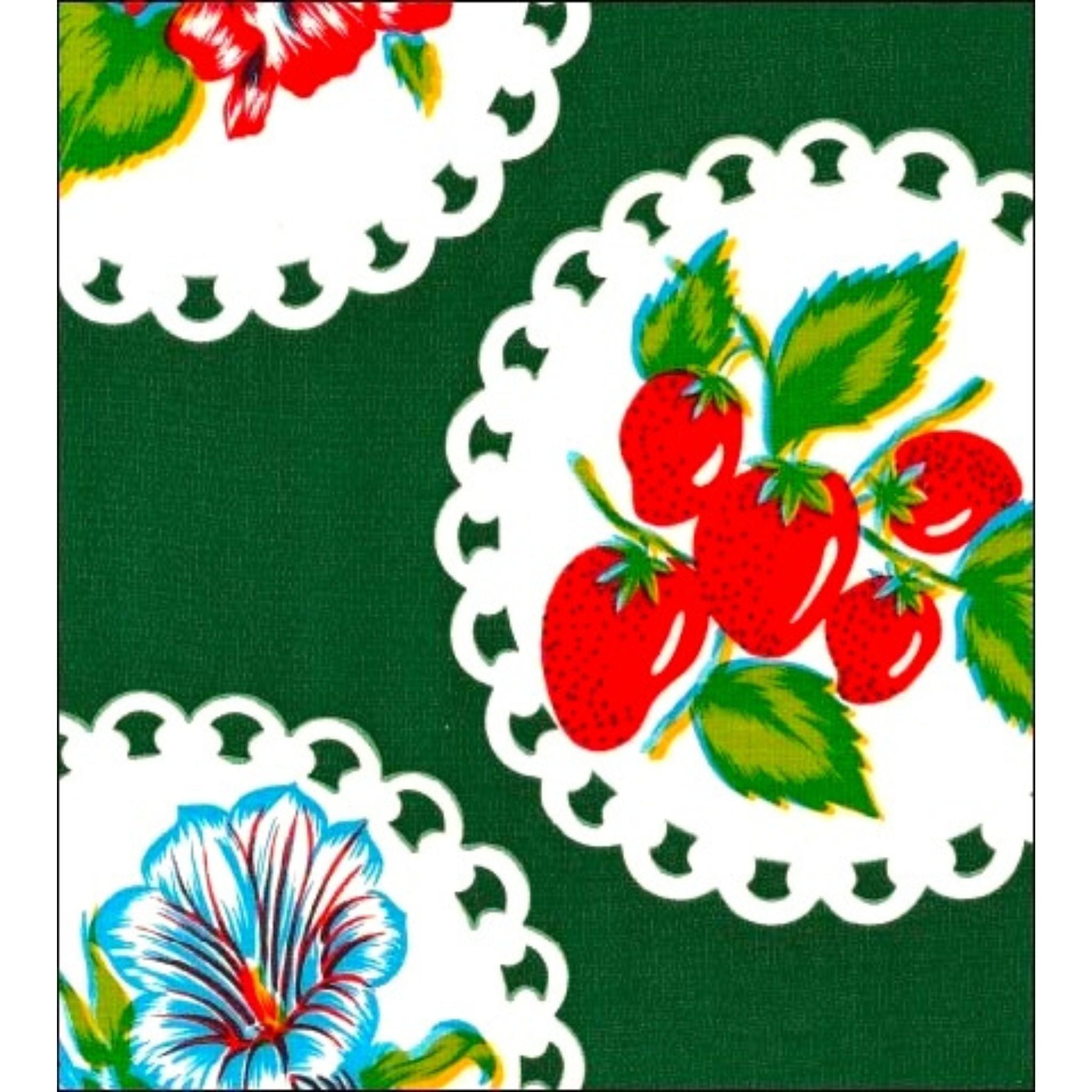 doily 2 dark green oilcloth swatch