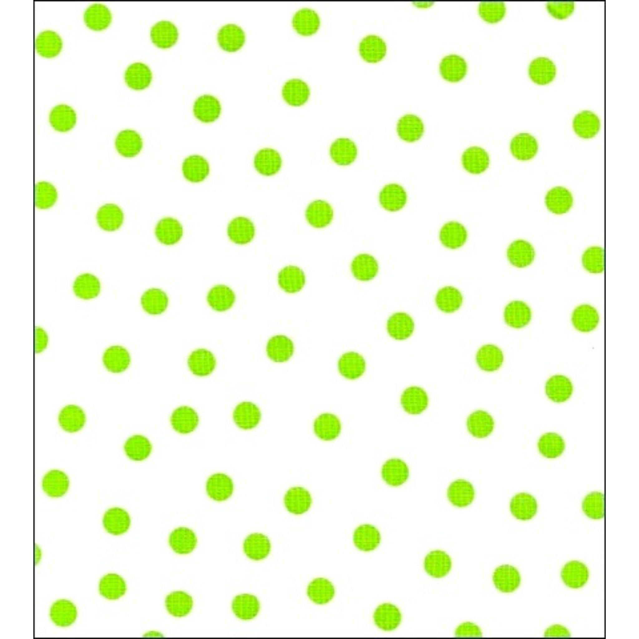 dot lime green oilcloth swatch
