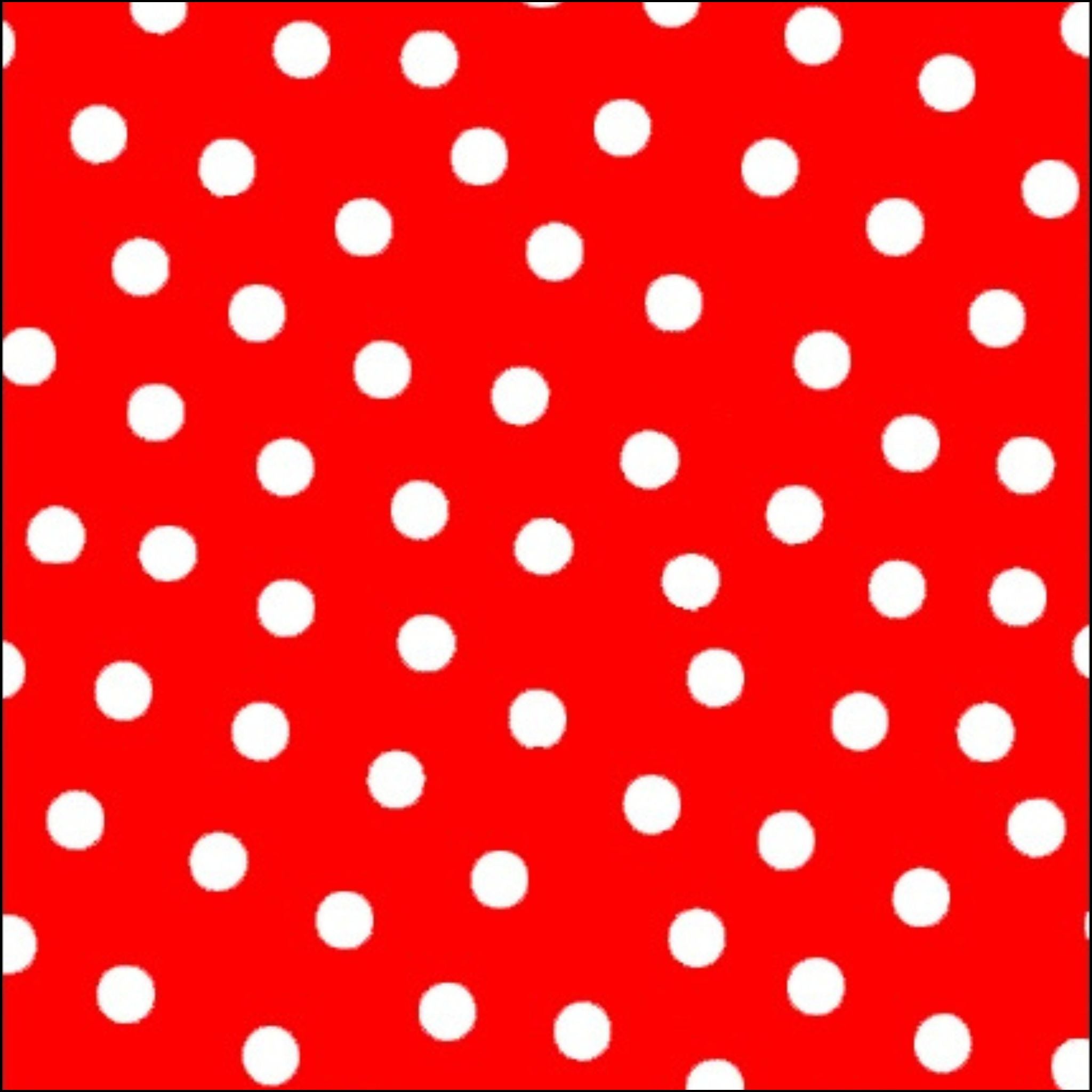 dot white on red oilcloth swatch