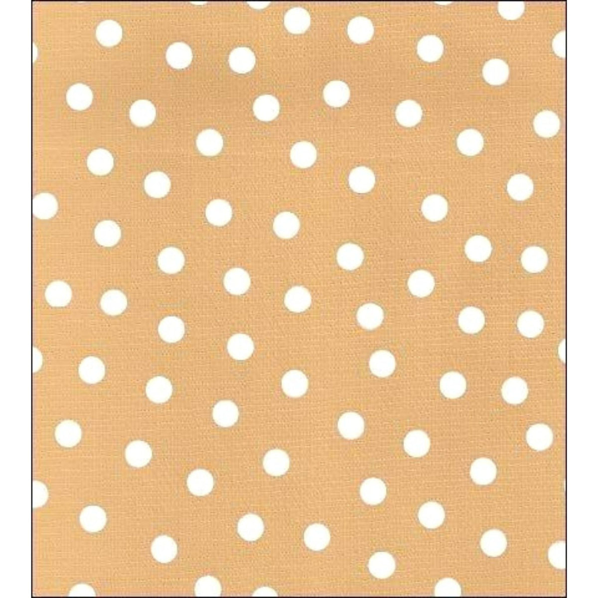 oilcloth by the yard dot white on tan oilcloth swatch