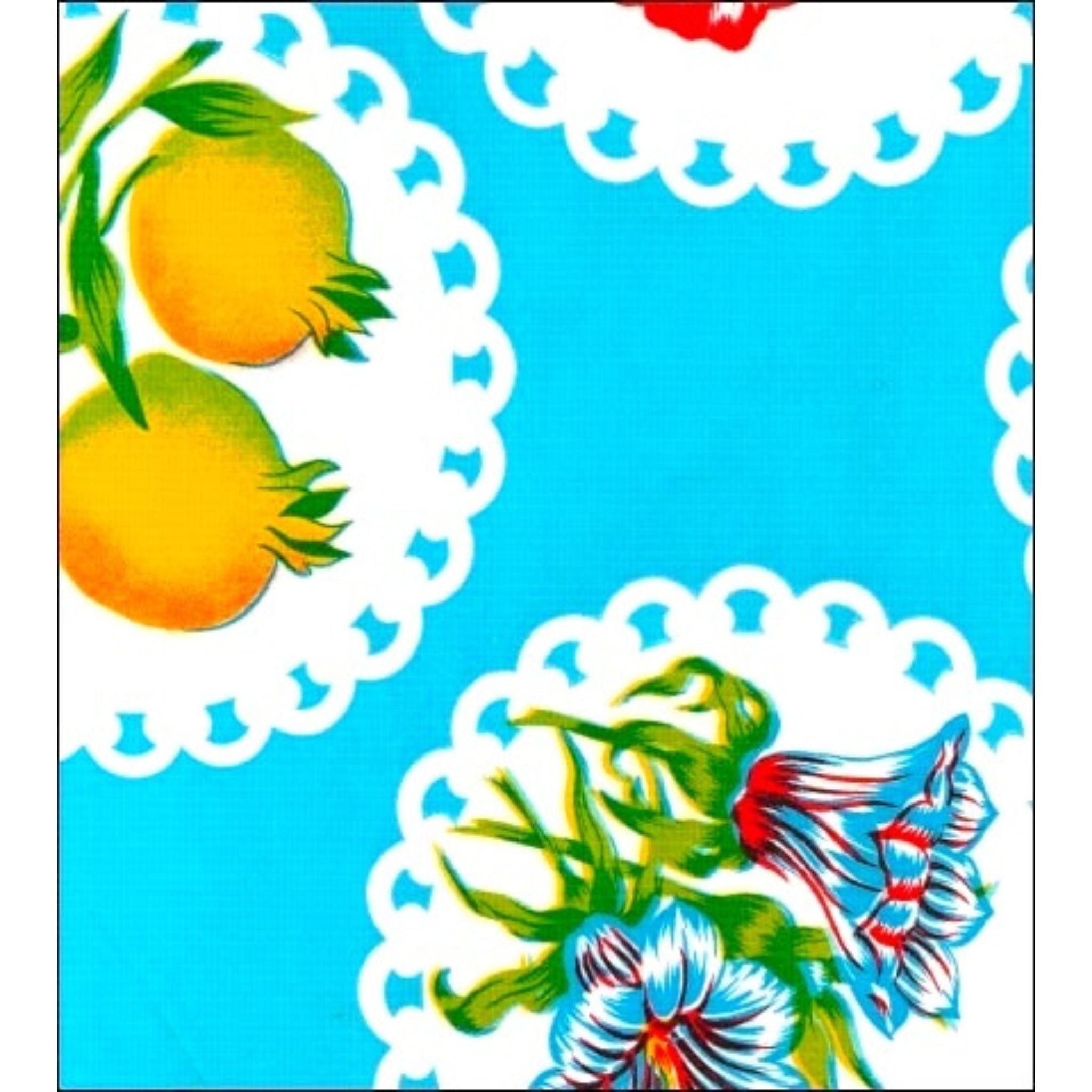 doily 2 light blue oilcloth swatch