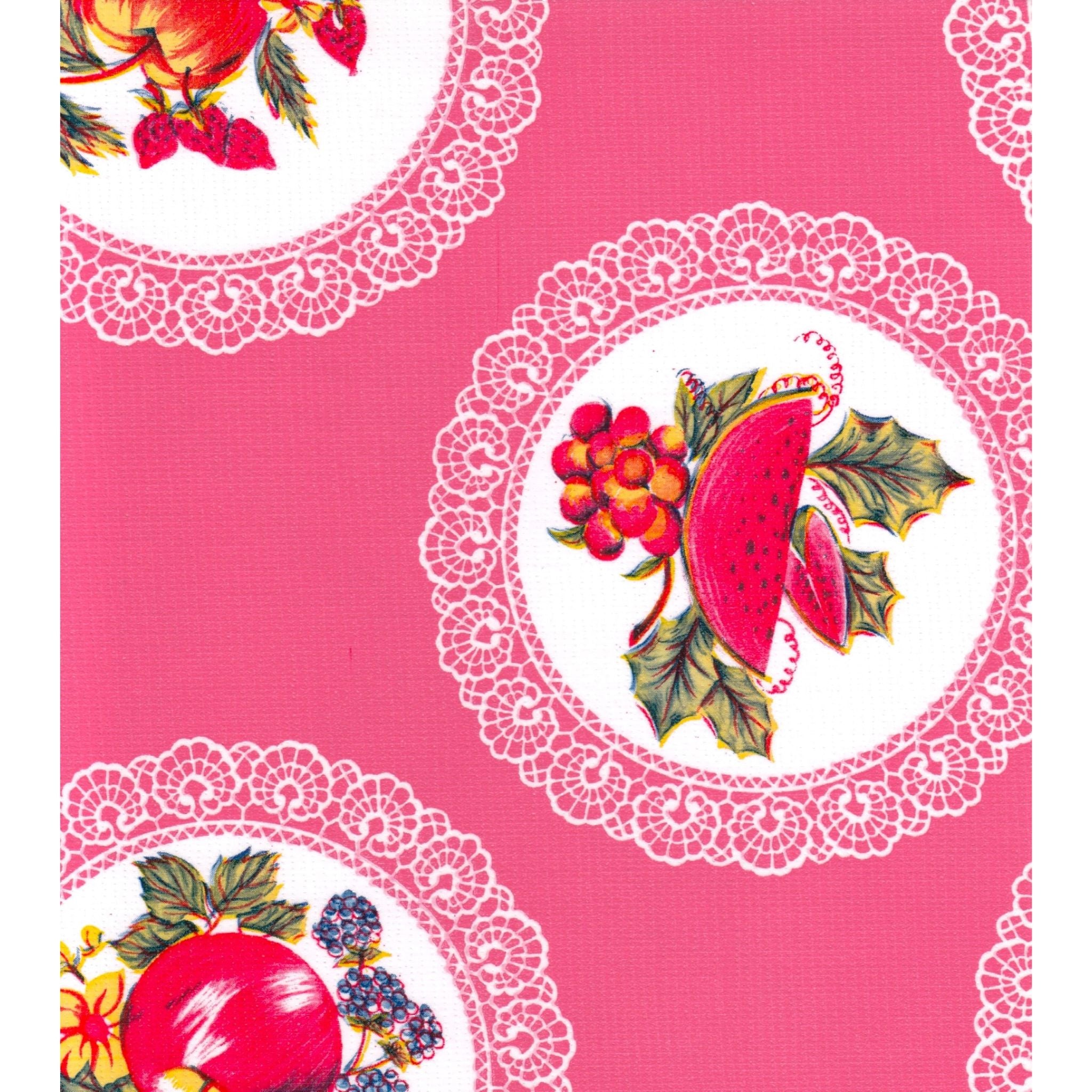 doily pink oilcloth swatch 2