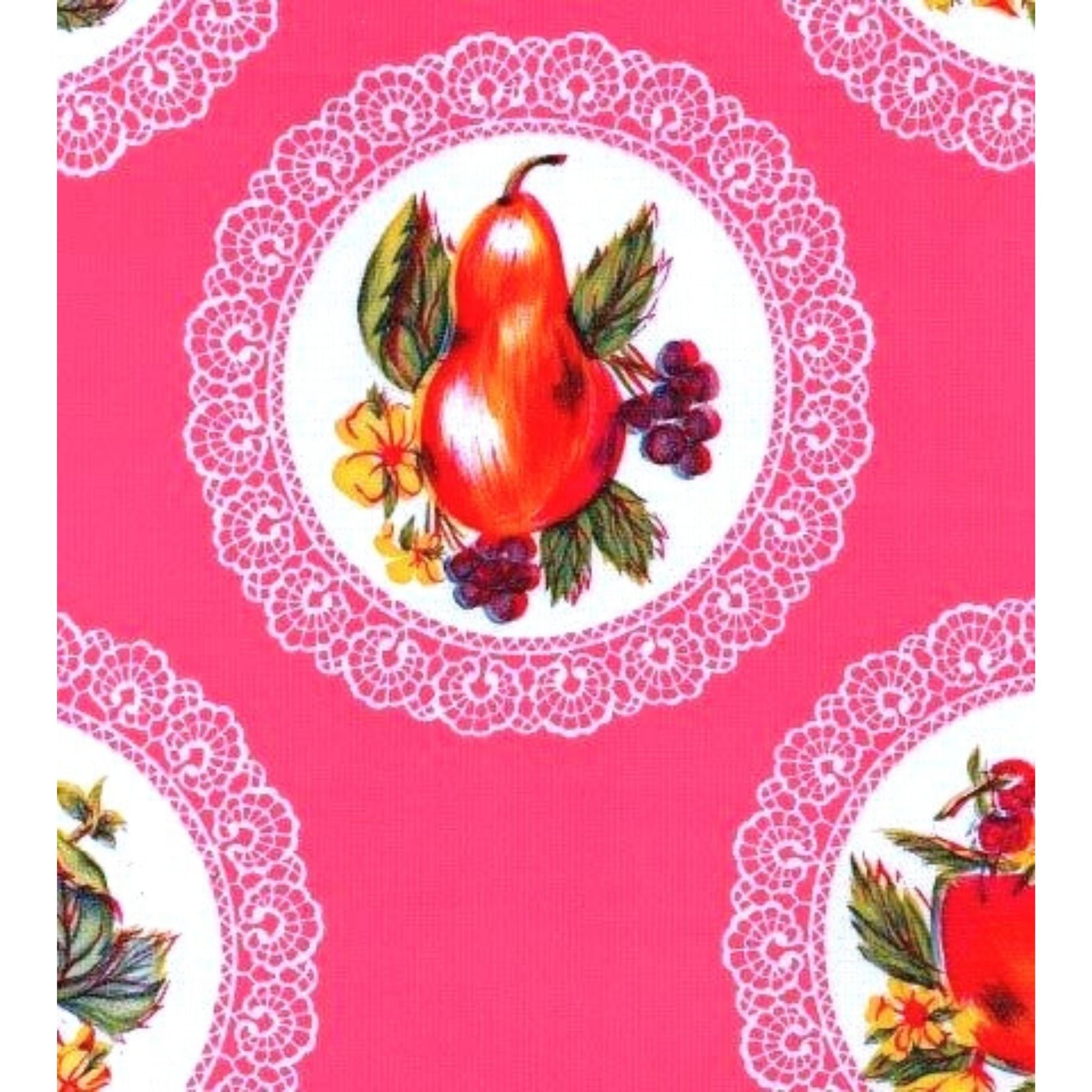 doily pink oilcloth swatch