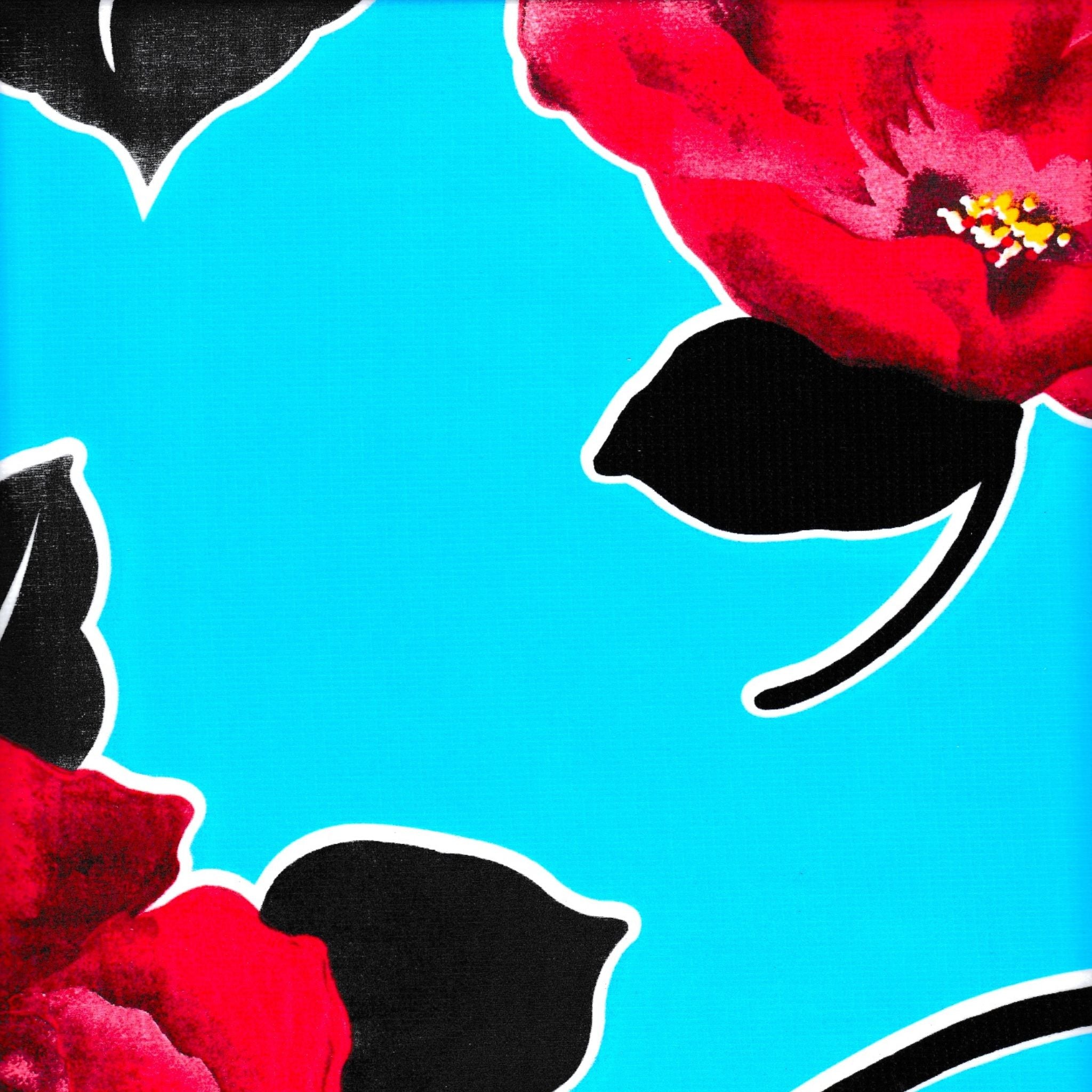 gardenia light blue oilcloth swatch