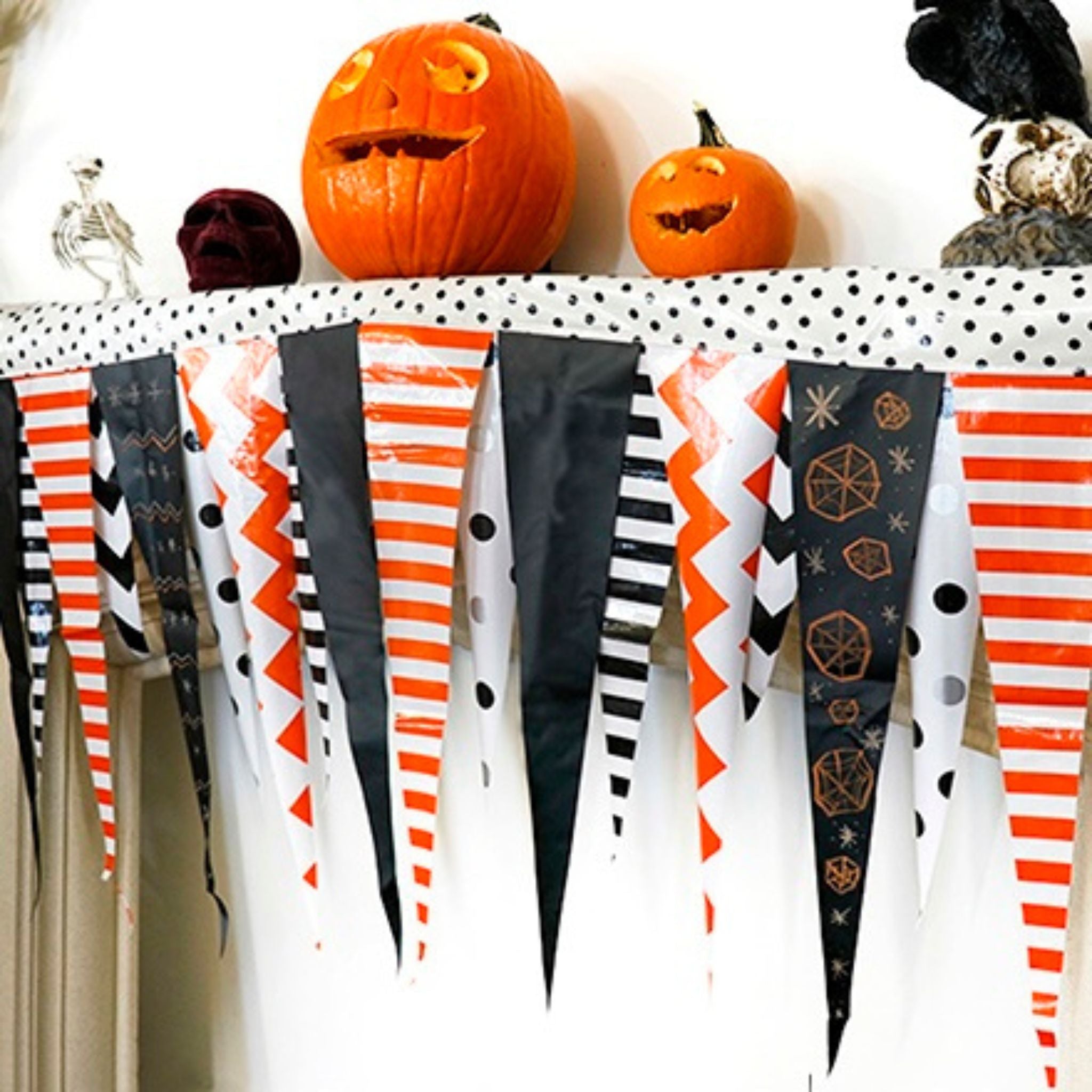 Oilcloth Halloween Mantel Scarf Kit