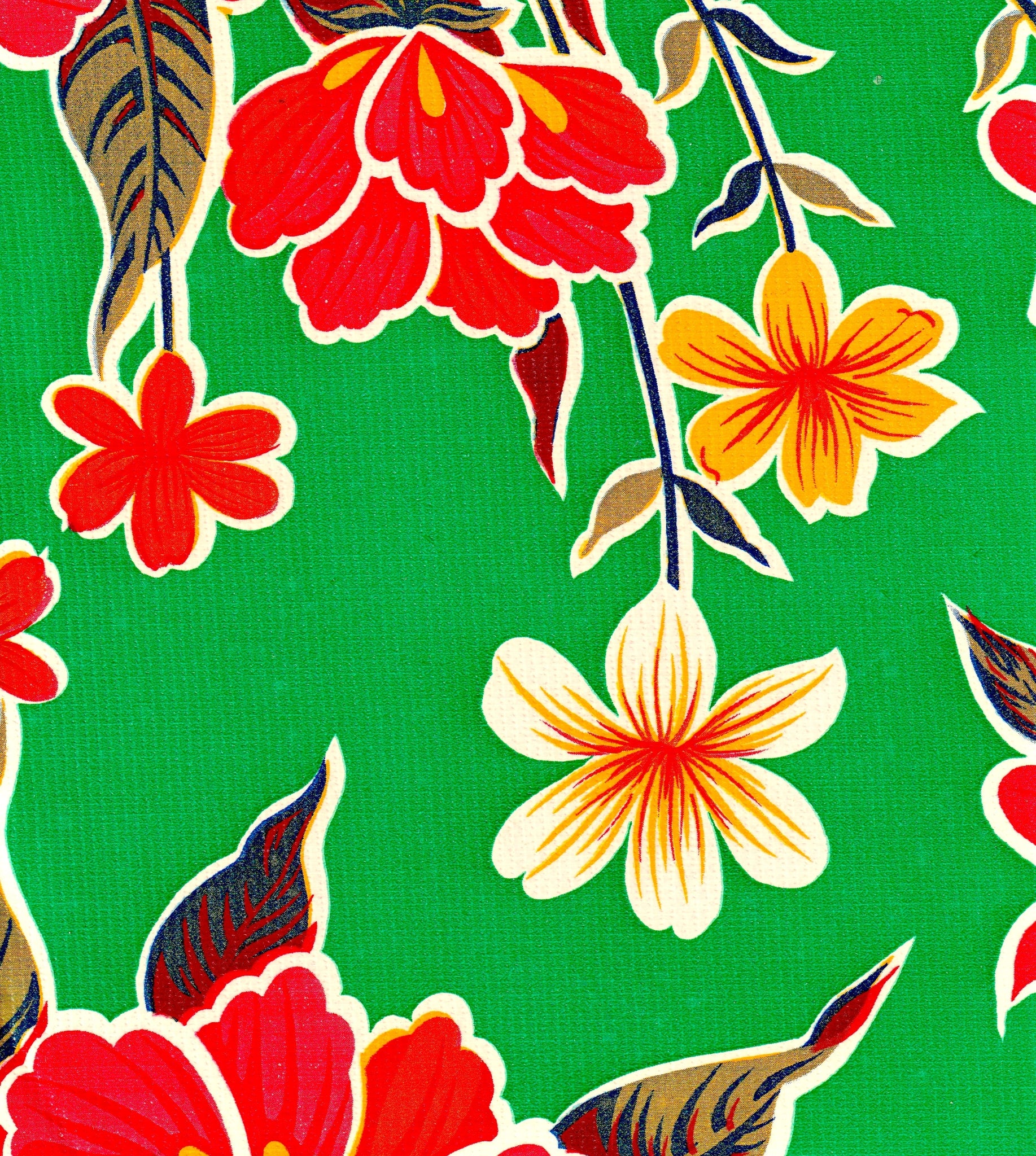 oilcloth by the yard hawaii green swatch