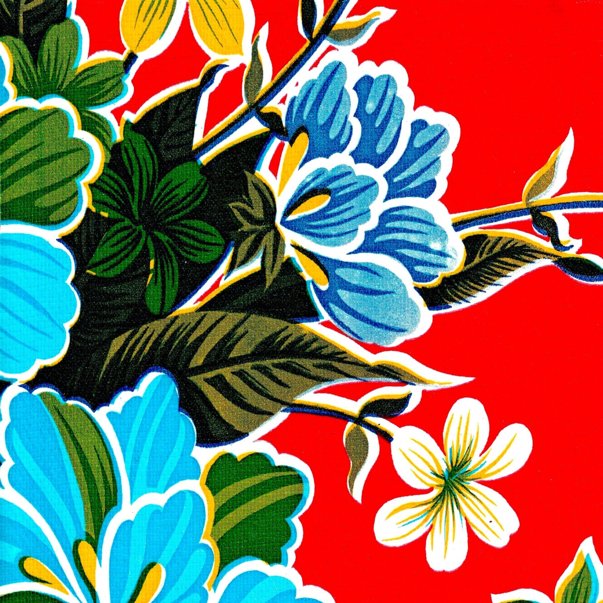hawaii red oilcloth swatch