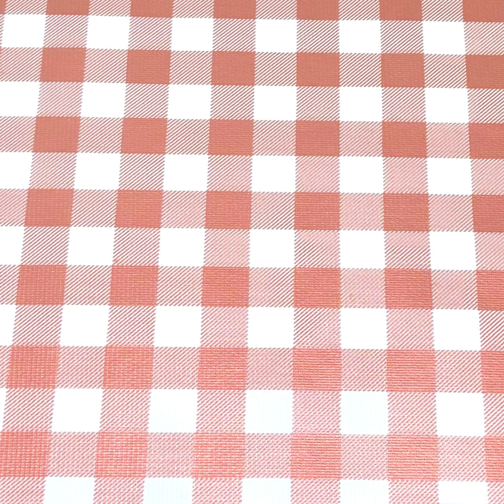 large gingham metallic pink