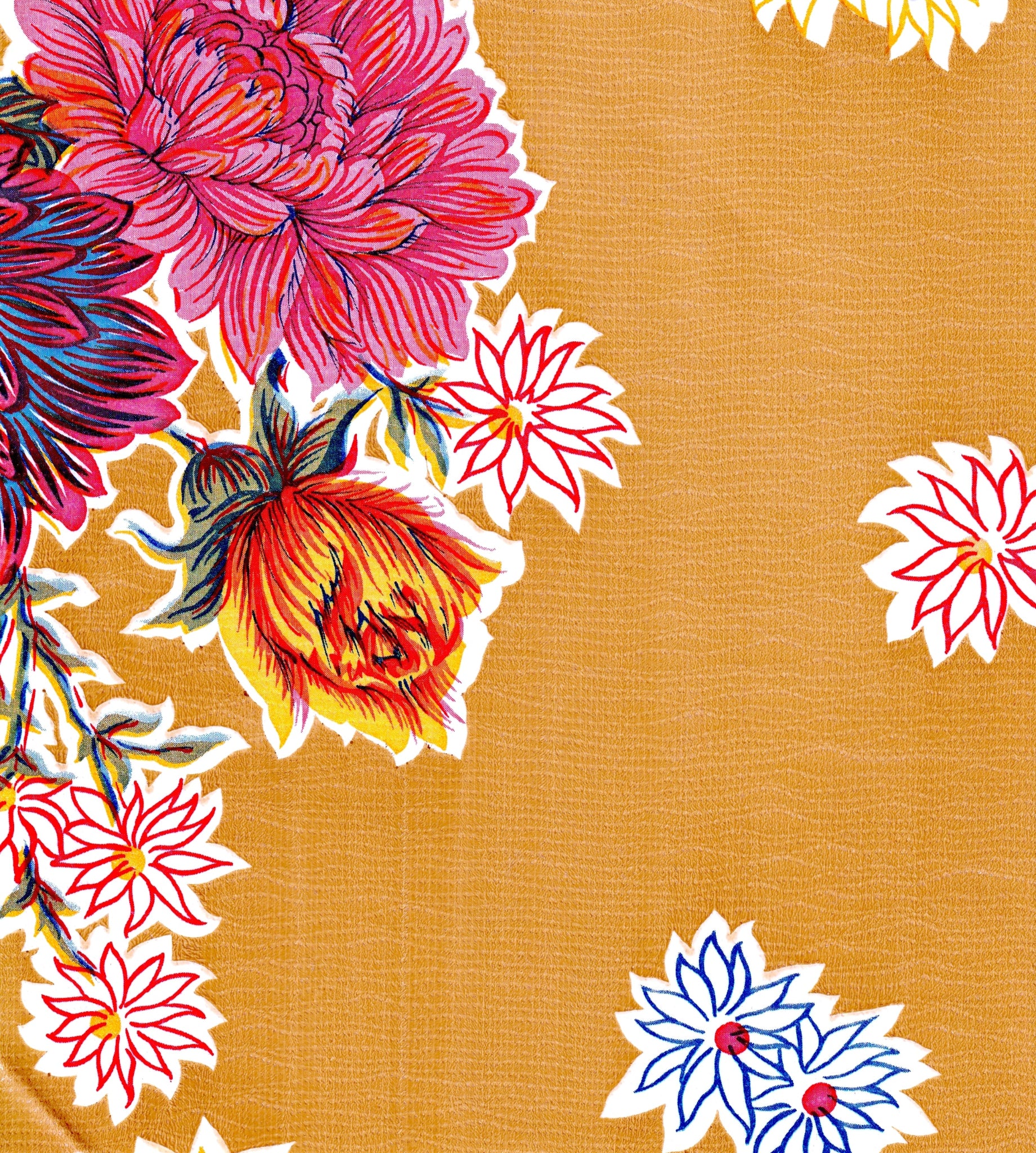 oilcloth by the yard mum tan swatch