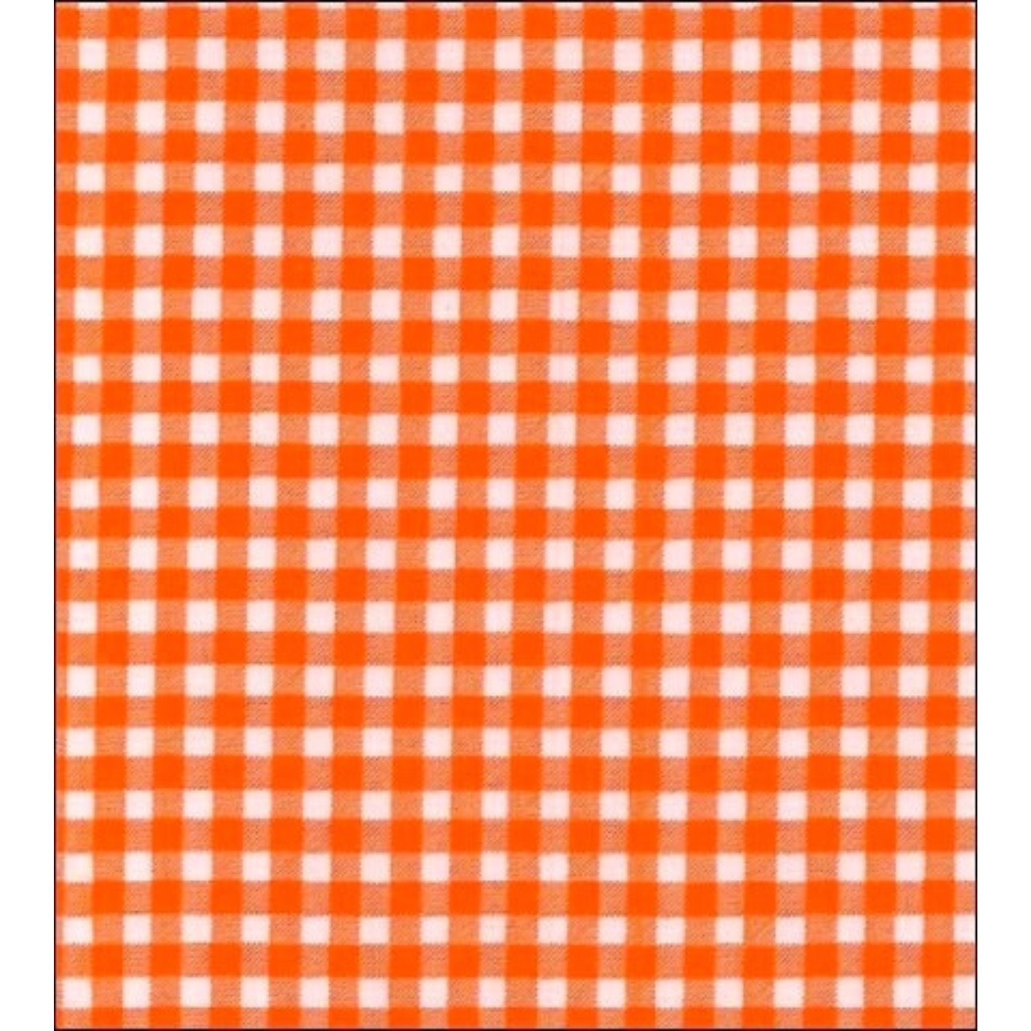 gingham orange oilcloth swatch