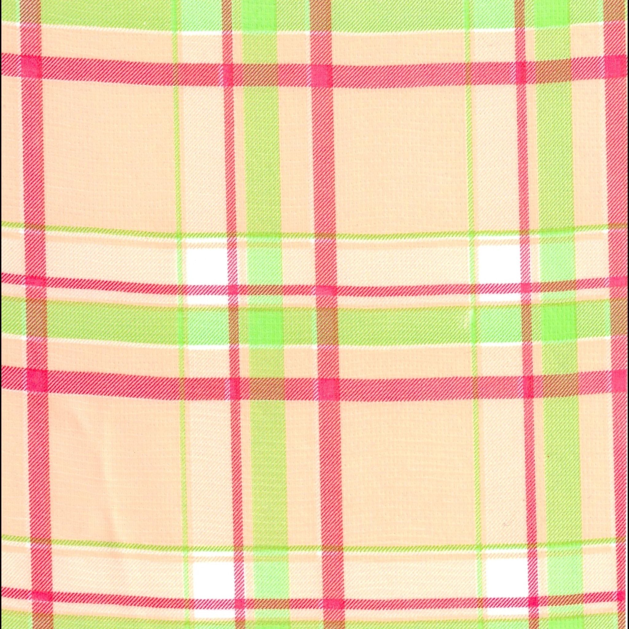 plaid pink oilcloth swatch