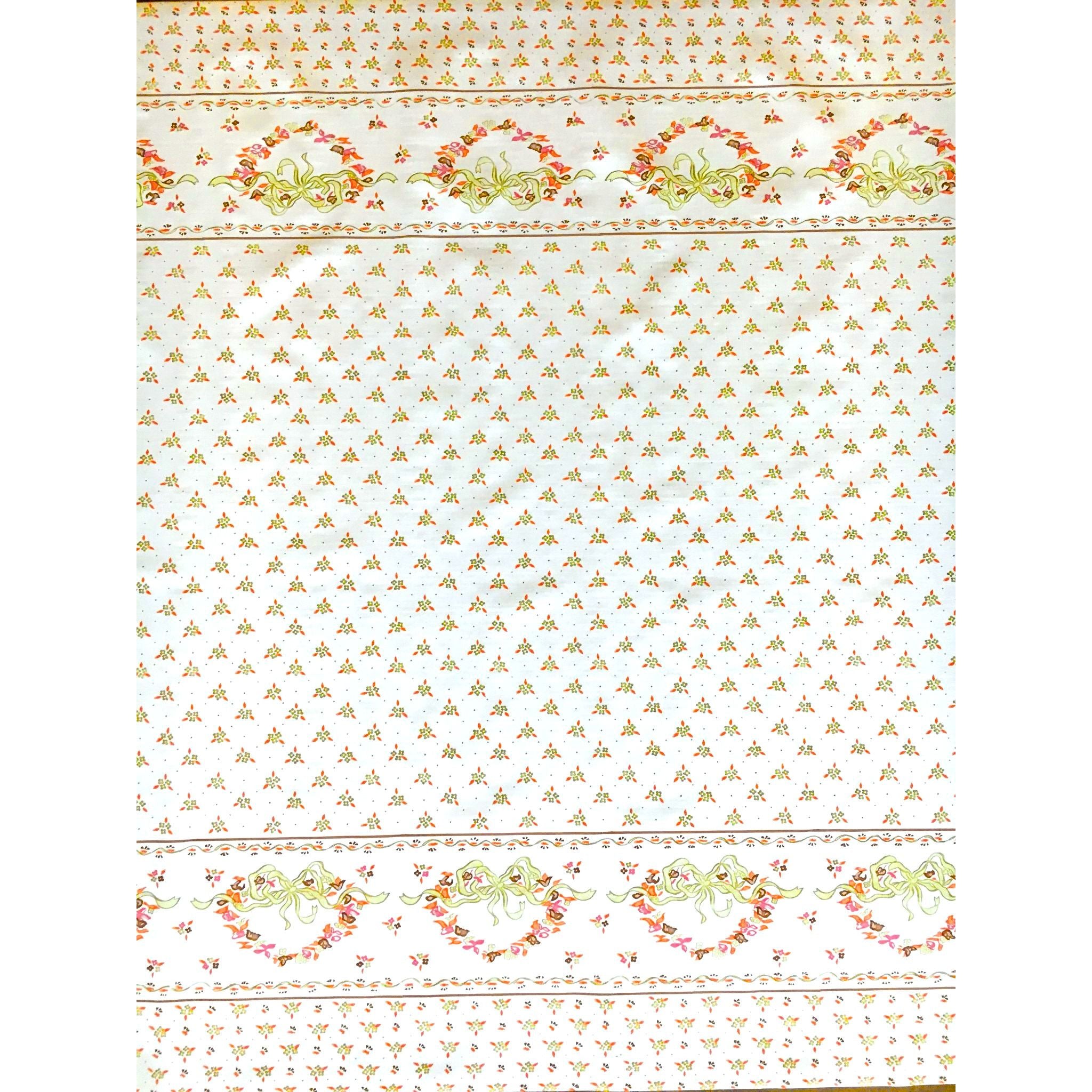 oilcloth by the yard ribbons and flowers gold oilcloth swatch