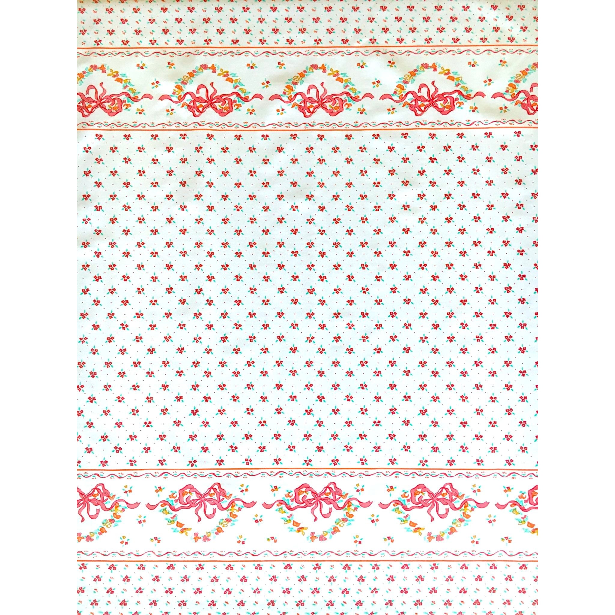 oilcloth by the yard ribbons and flowers red oilcloth swatch