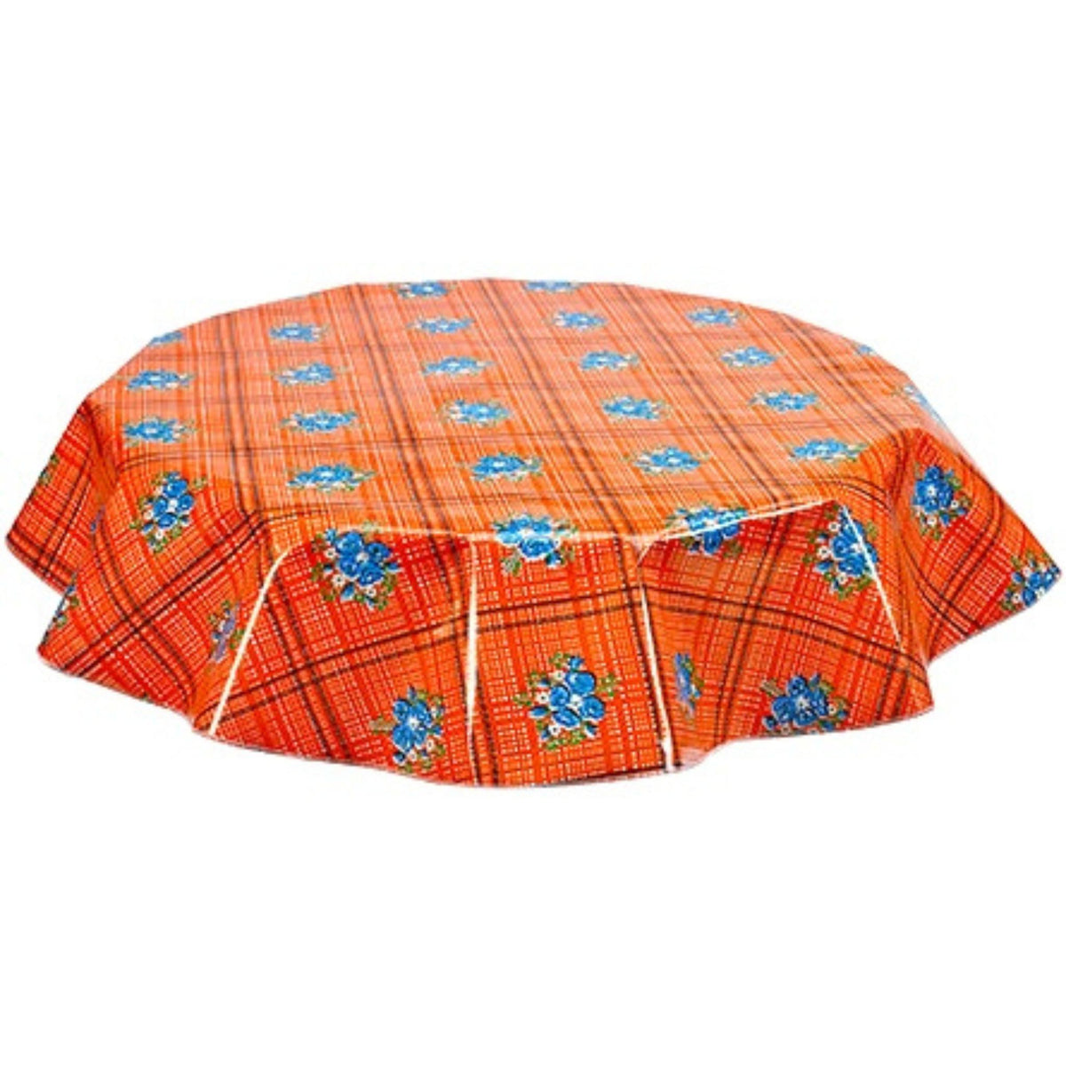 freckled sage bouquet orange oilcloth tablecloth