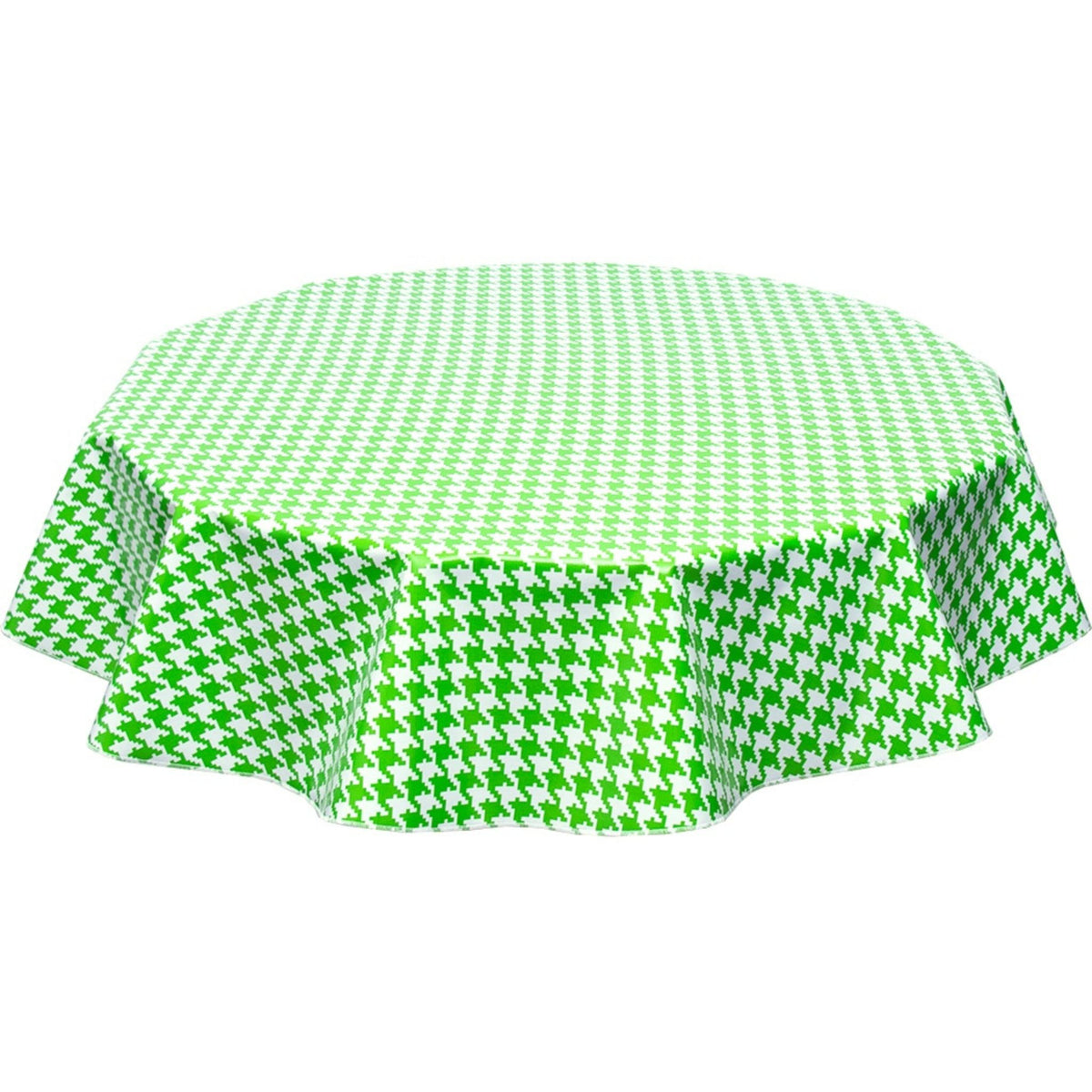freckled sage houndstooth lime green oilcloth tablecloth