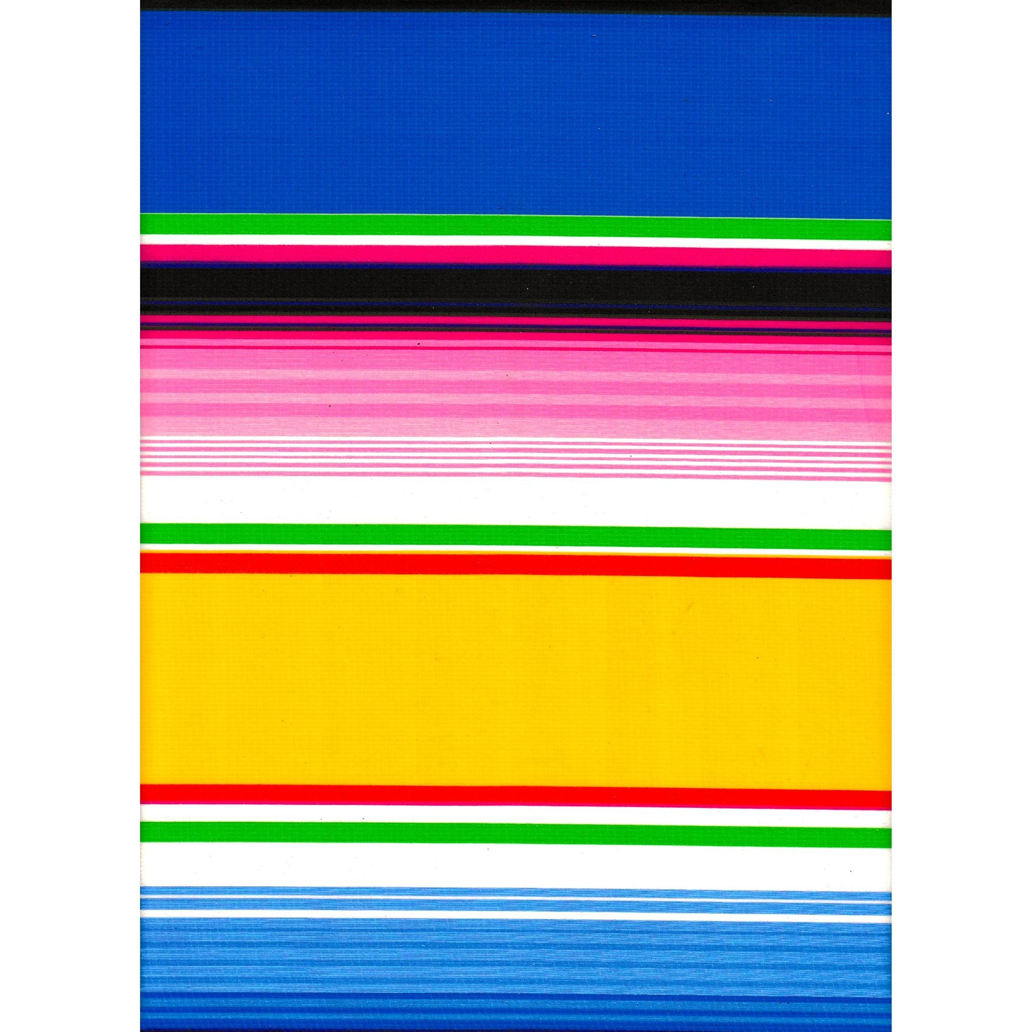 Serape Stripe Blue Oilcloth Fabric