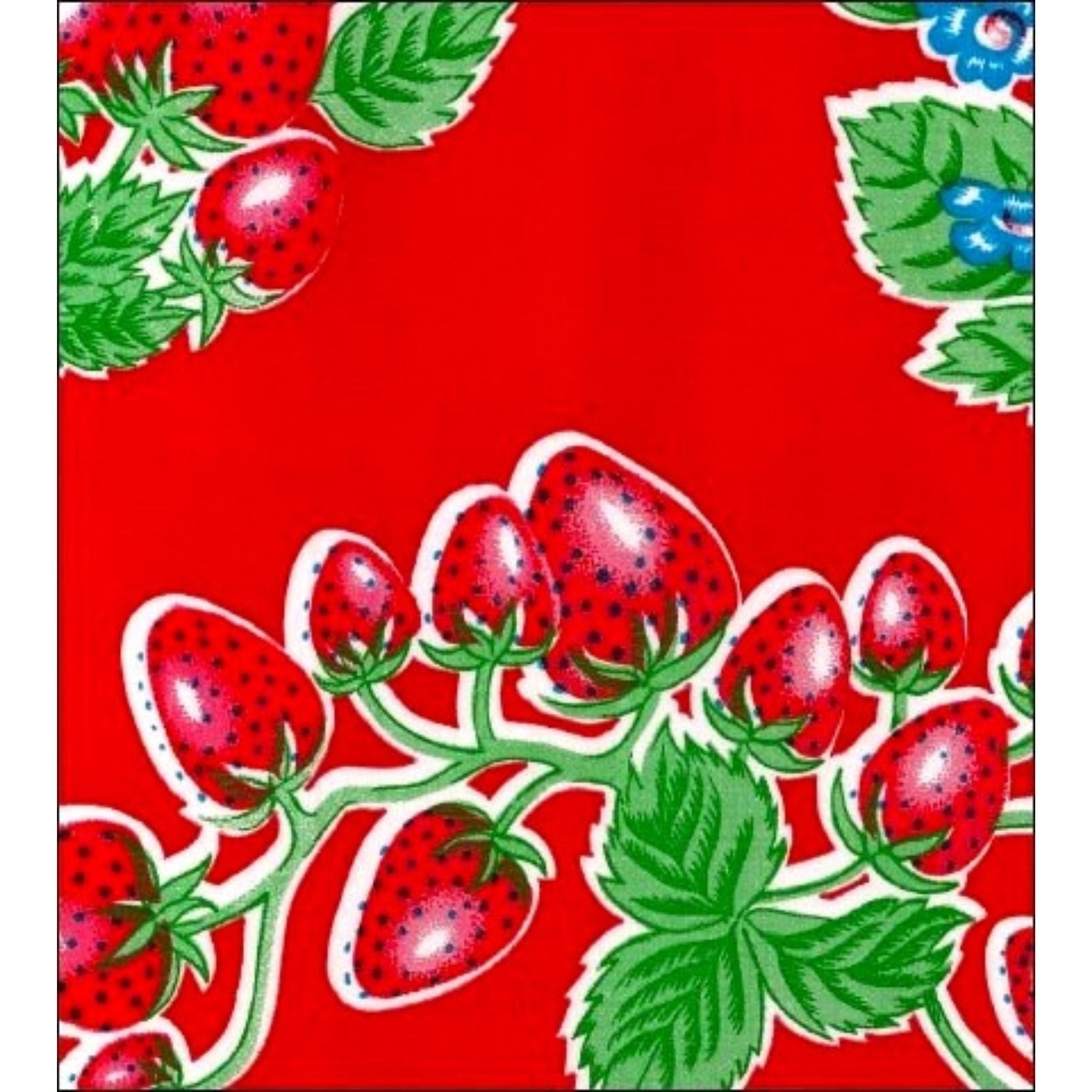 strawberry red oilcloth swatch