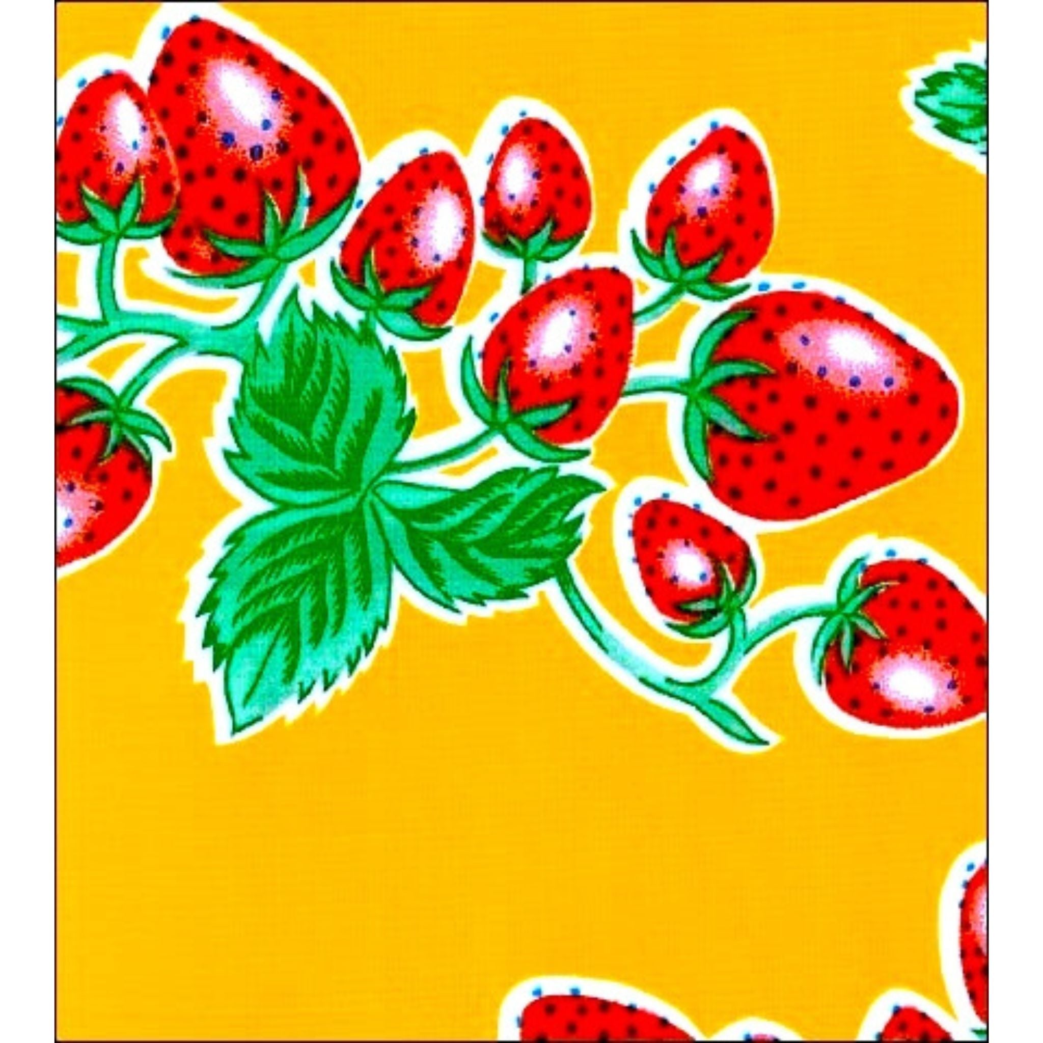 strawberry yellow oilcloth swatch