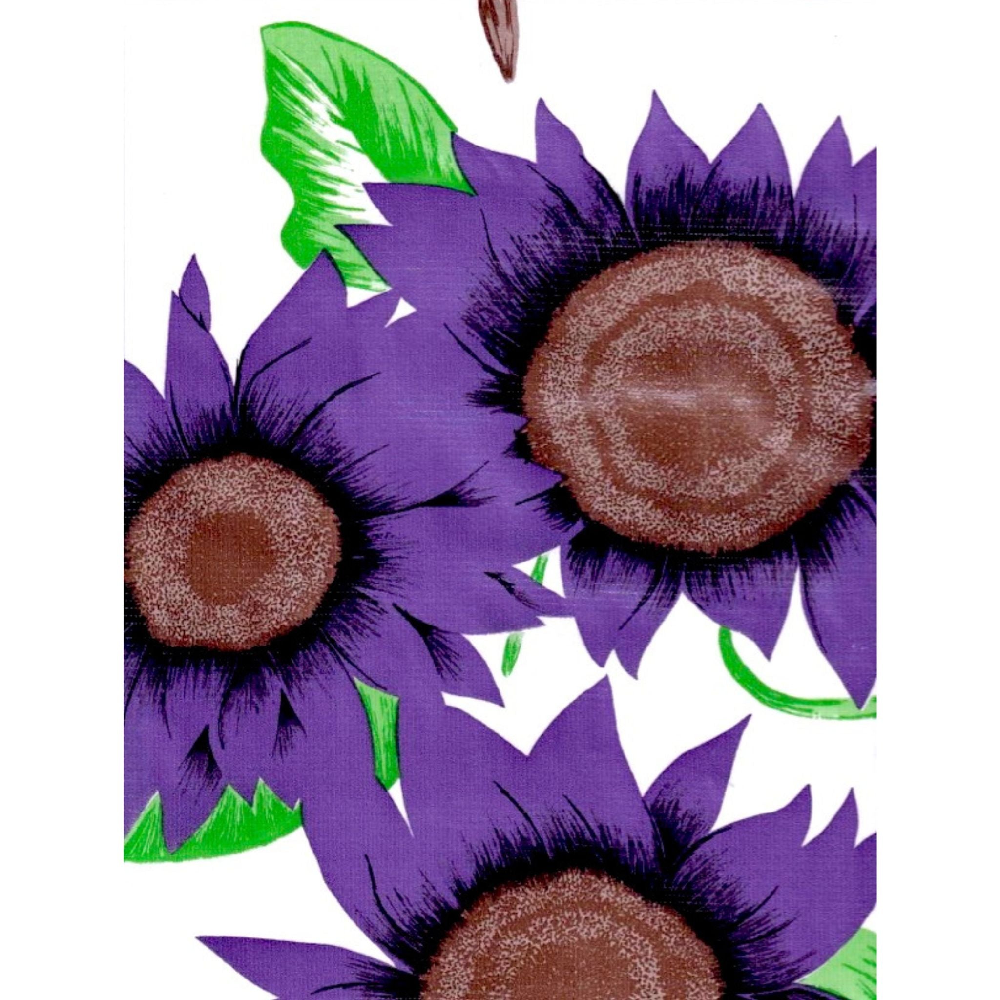 oilcloth by the yard sunflower purple oilcloth swatch