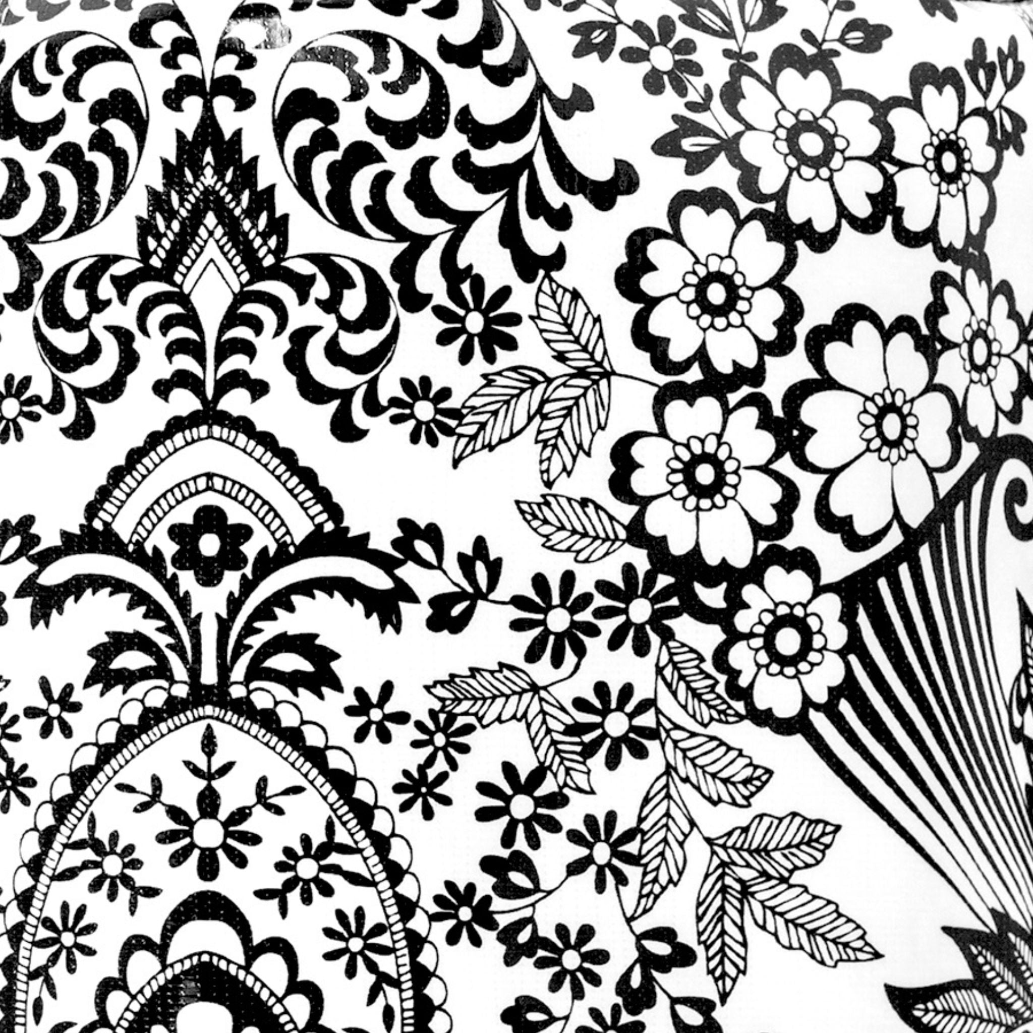 toile black oilcloth swatch