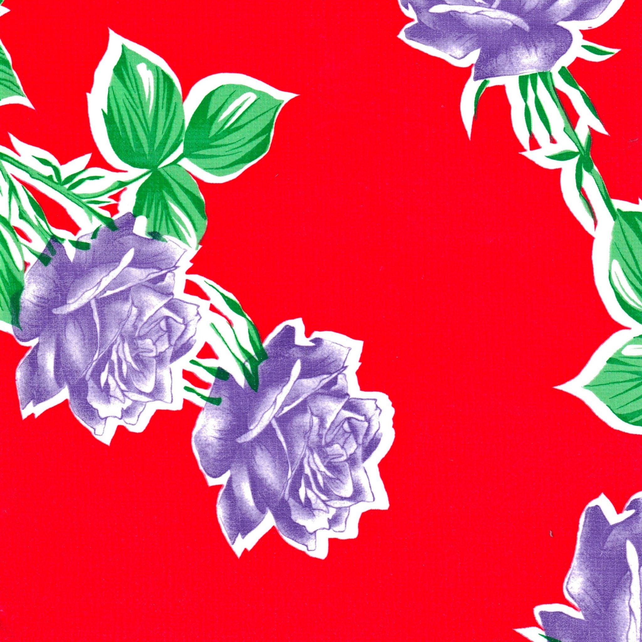 oilcloth by the yard vintage rose red oilcloth swatch