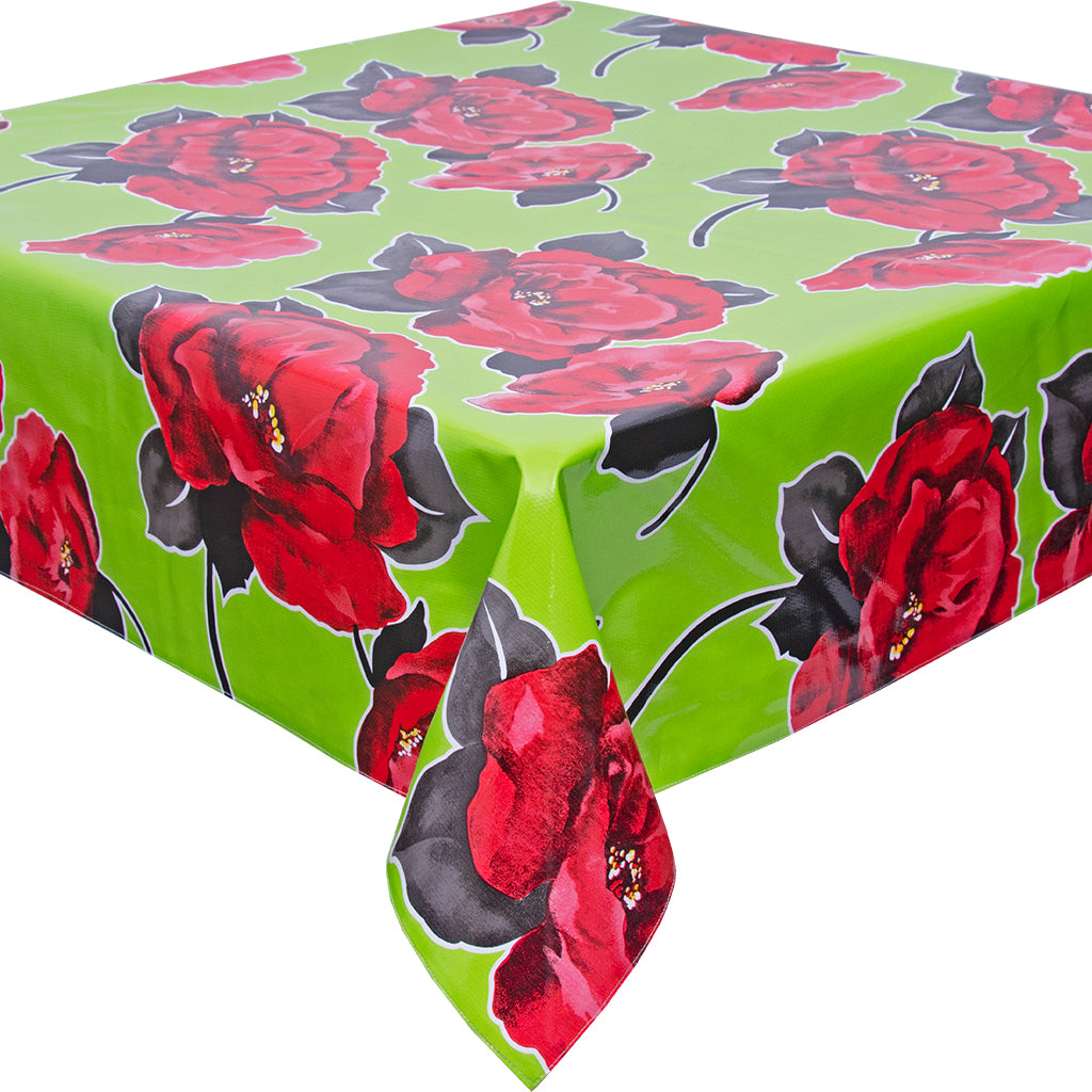 Oilcloth by the yard gardenia lime tablecloth