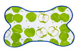 Freckled Sage Oilcloth Dog Mat in Mod Apple Green