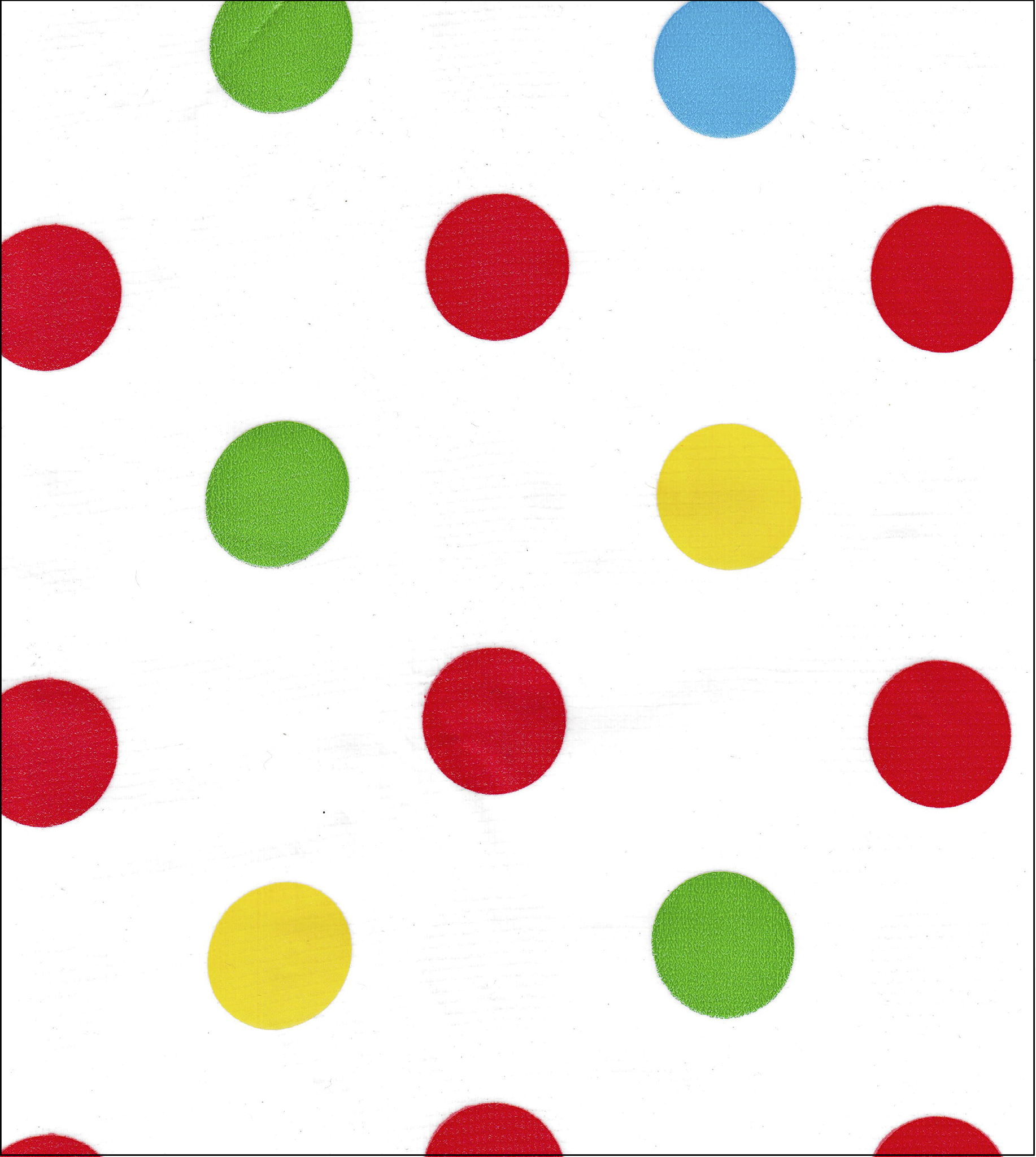 Oilcloth by the yard big dot red swatch