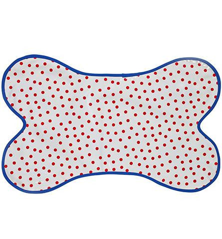 Freckled Sage Dot Mat in Dot Red