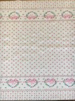 Pink Ribbons & Flowers oilcloth fabric