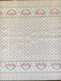 Pink Ribbons & Flowers oilcloth fabric