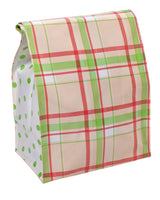 Freckled Sage Lunch Bag Plaid Pink & Lime