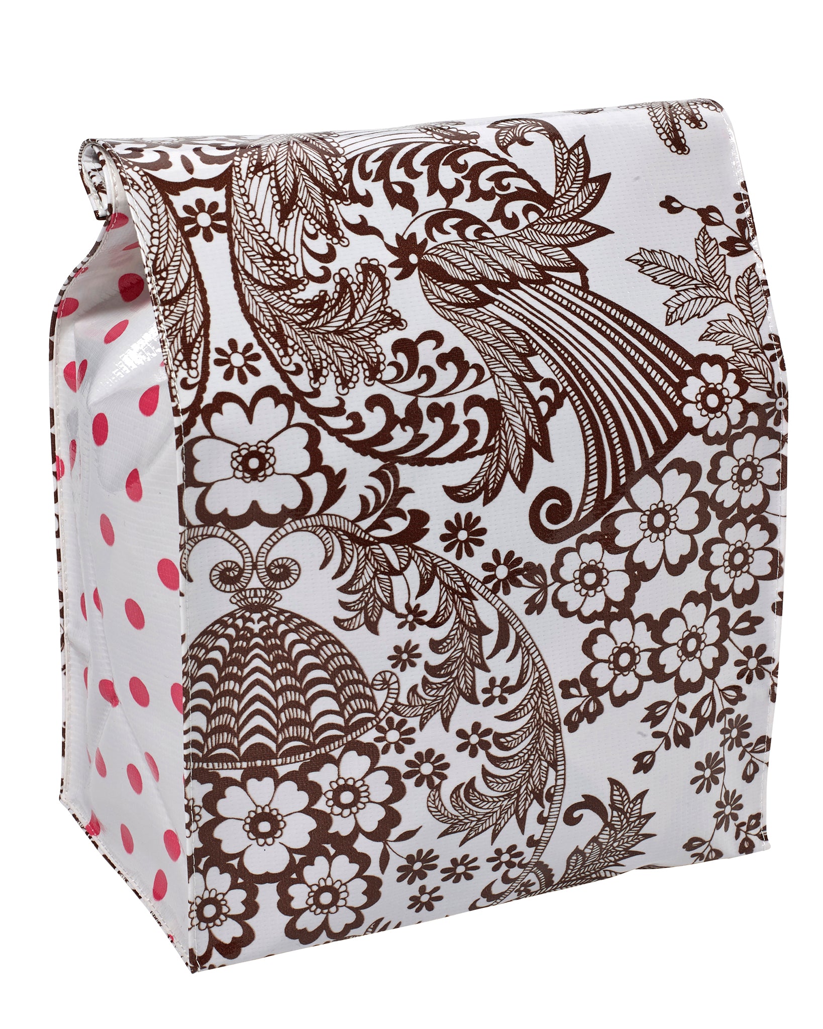 Freckled Sage Lunch Bag Brown Toile