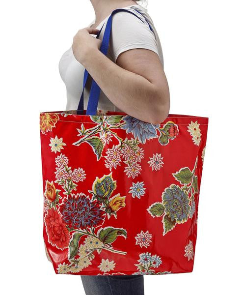 Freckled Sage Market Bag in Mum Red