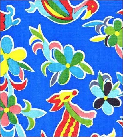 oilcloth by the yard animal wonderland blue swatch