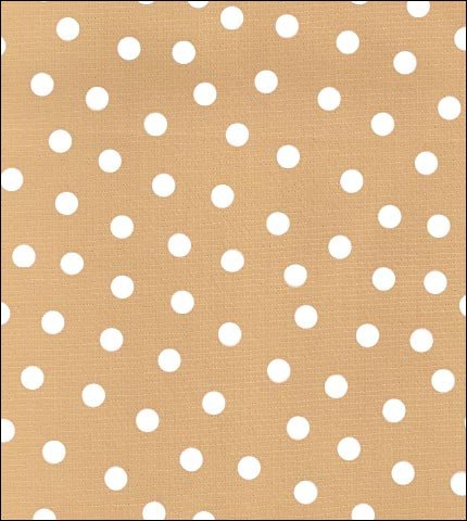 White Dot on Tan oilcloth fabric