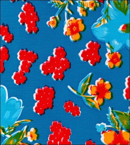 oilcloth by the yard istanbul blue swatch